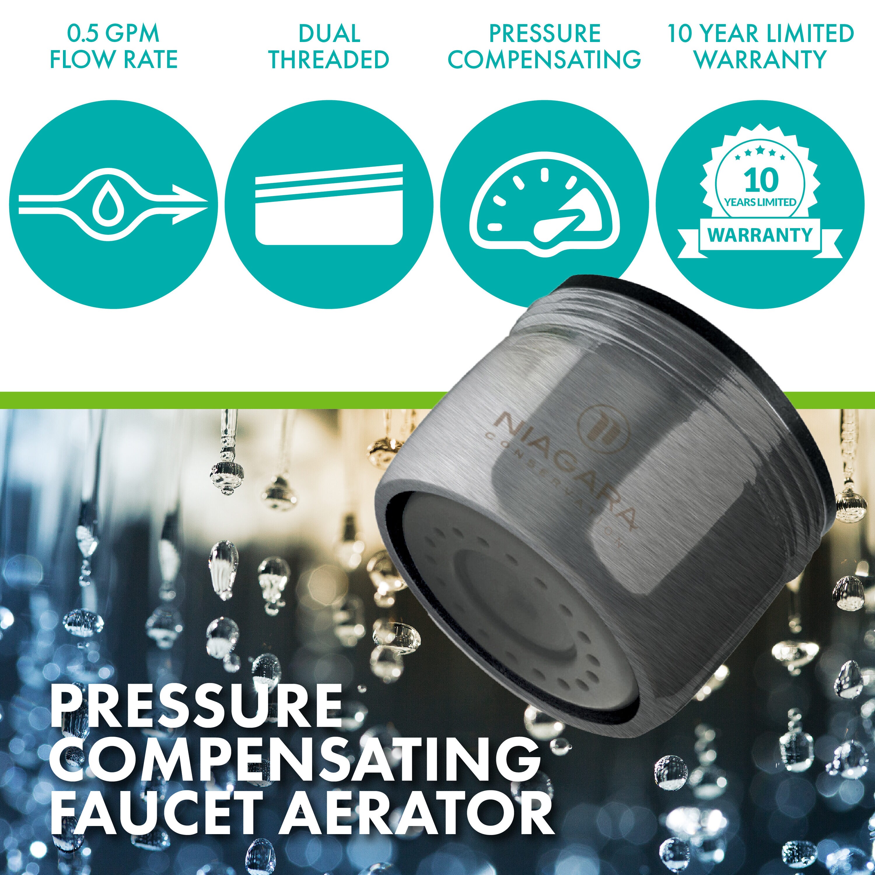 Niagara Conservation N3205NBN-PC-TU-1PK Faucet-Aerators - View #3