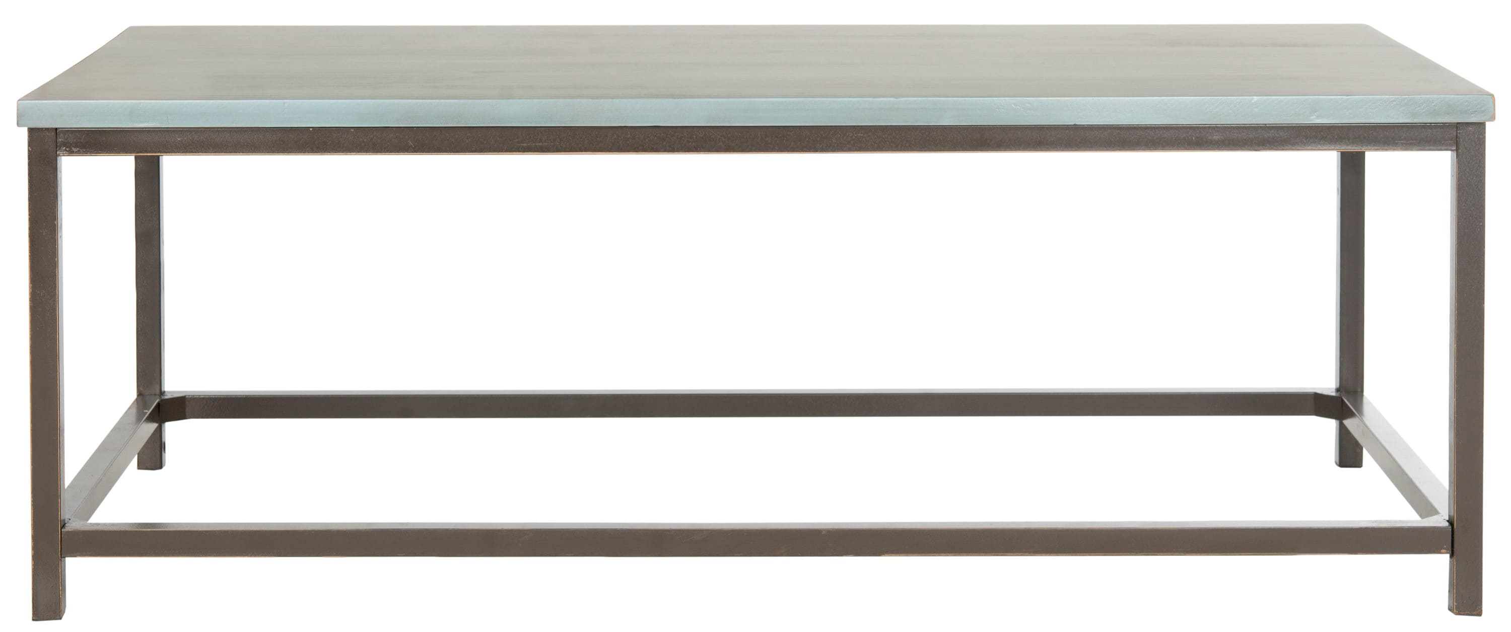 Safavieh AMH6545B Alec Blue Pine Wood Casual Coffee Table