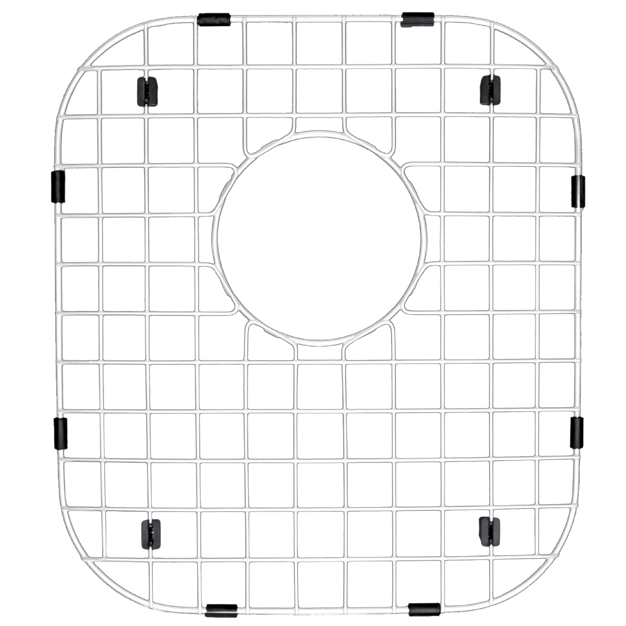 Kitchen Details 11.02-in x 12.01-in Center Drain Plastic Sink Mat