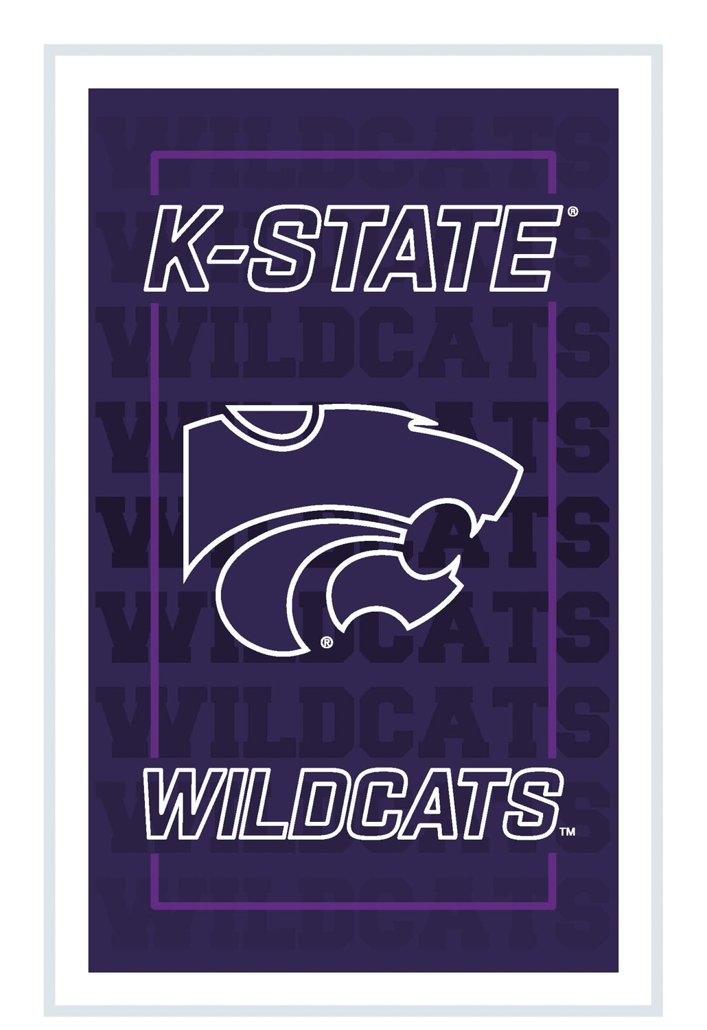 Evergreen 8LED943NLRT Kansas State Wildcats 14-Inches W x 22-Inches H Acrylic Sports Wall Phrases Wall accent