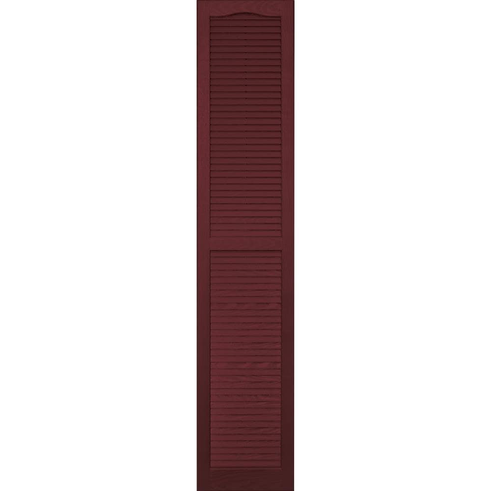 Vantage 0114075989 2-Pack 13.875-in W x 74.5-in H Cranberry Louvered Exterior Shutters