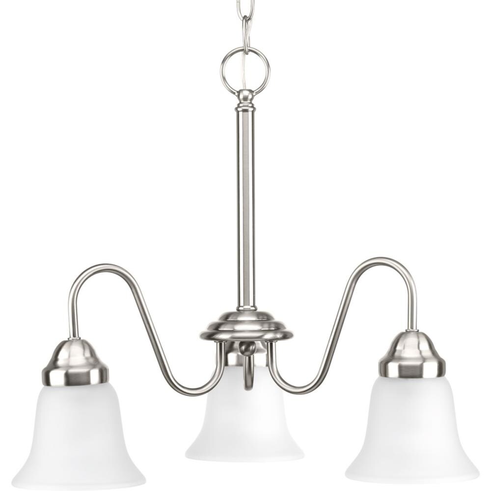 Progress Lighting P4732-09 Classic 3-Light Brushed Nickel Traditional Chandelier