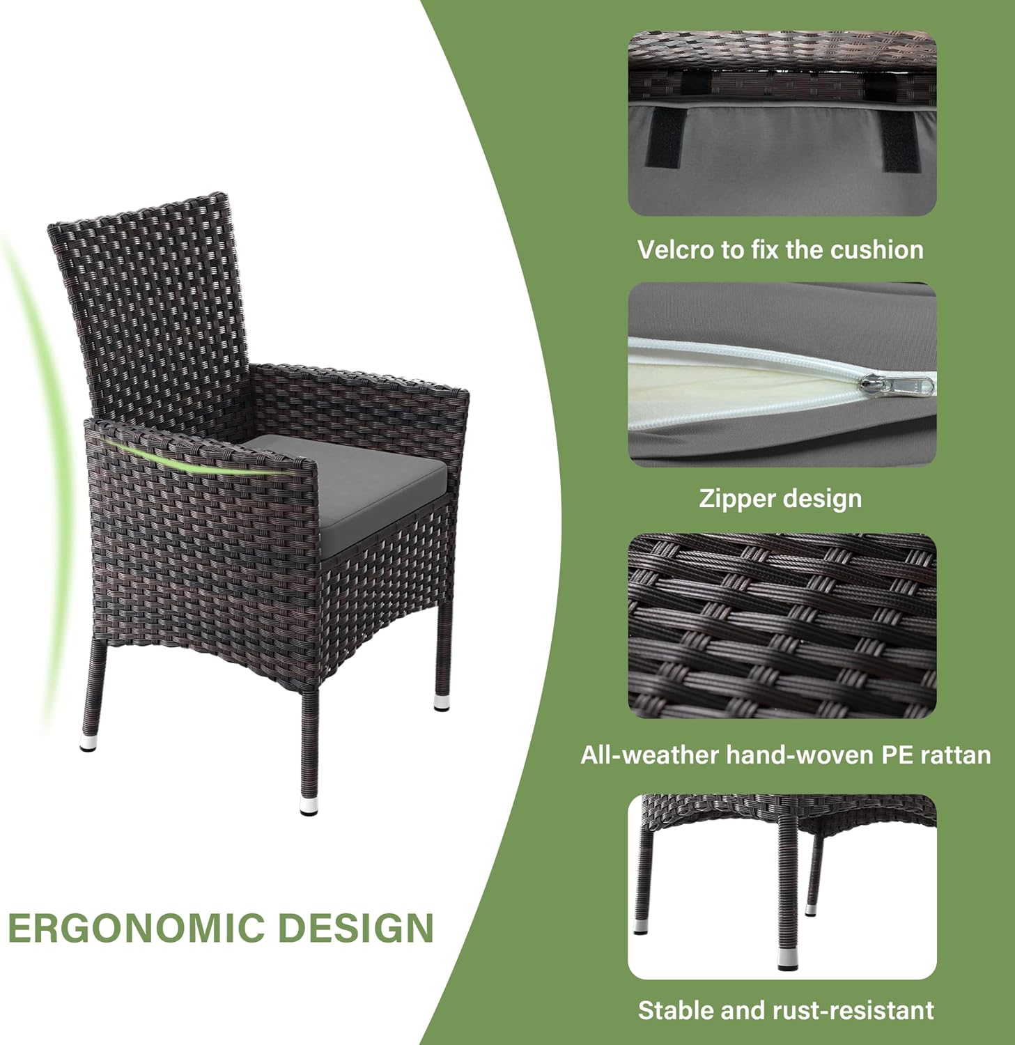 ALAULM LS-DT55-GREY Patio-Dining-Sets - View #3