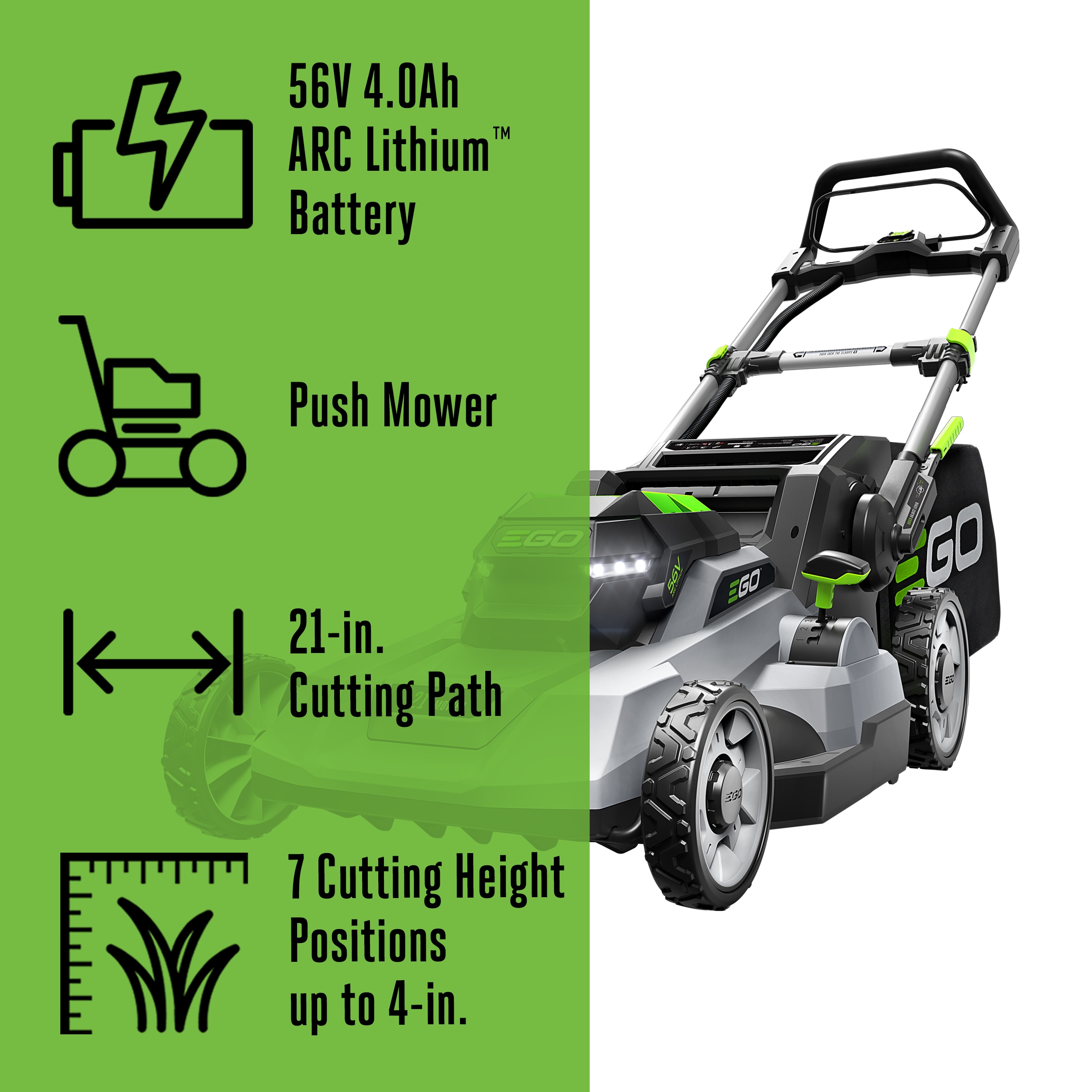 EGO LM2112 Cordless-Elec-Push-Mowers - View #2