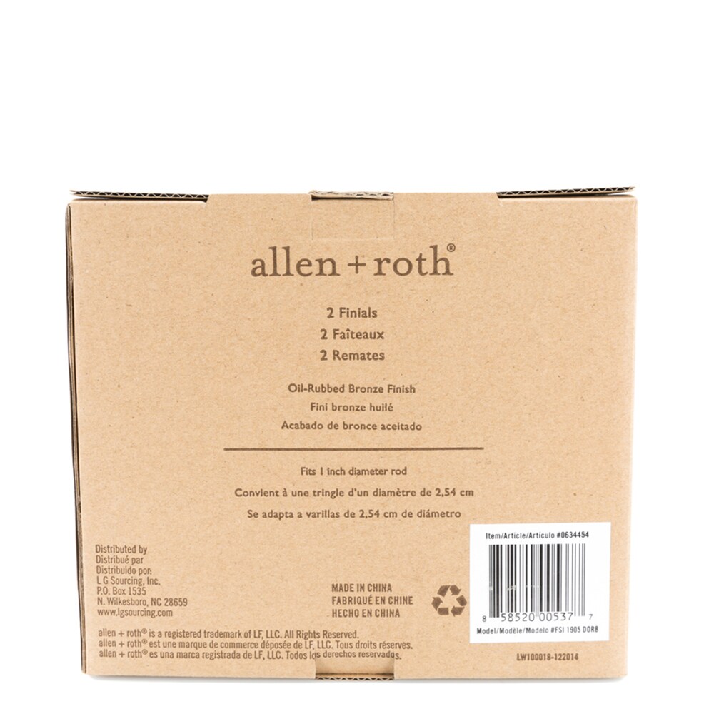 allen + roth FSI 1905 DORB Curtain-Finials - View #4