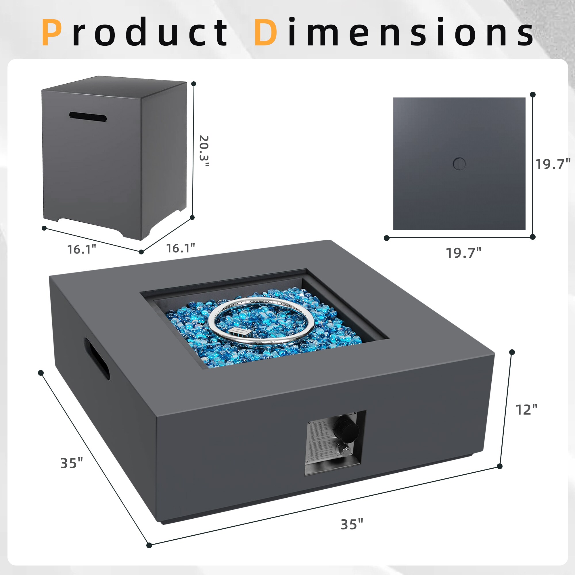 UPHA 42TP-CFX-ZSJH-BLZ Outdoor-Gas-Firepits - View #3