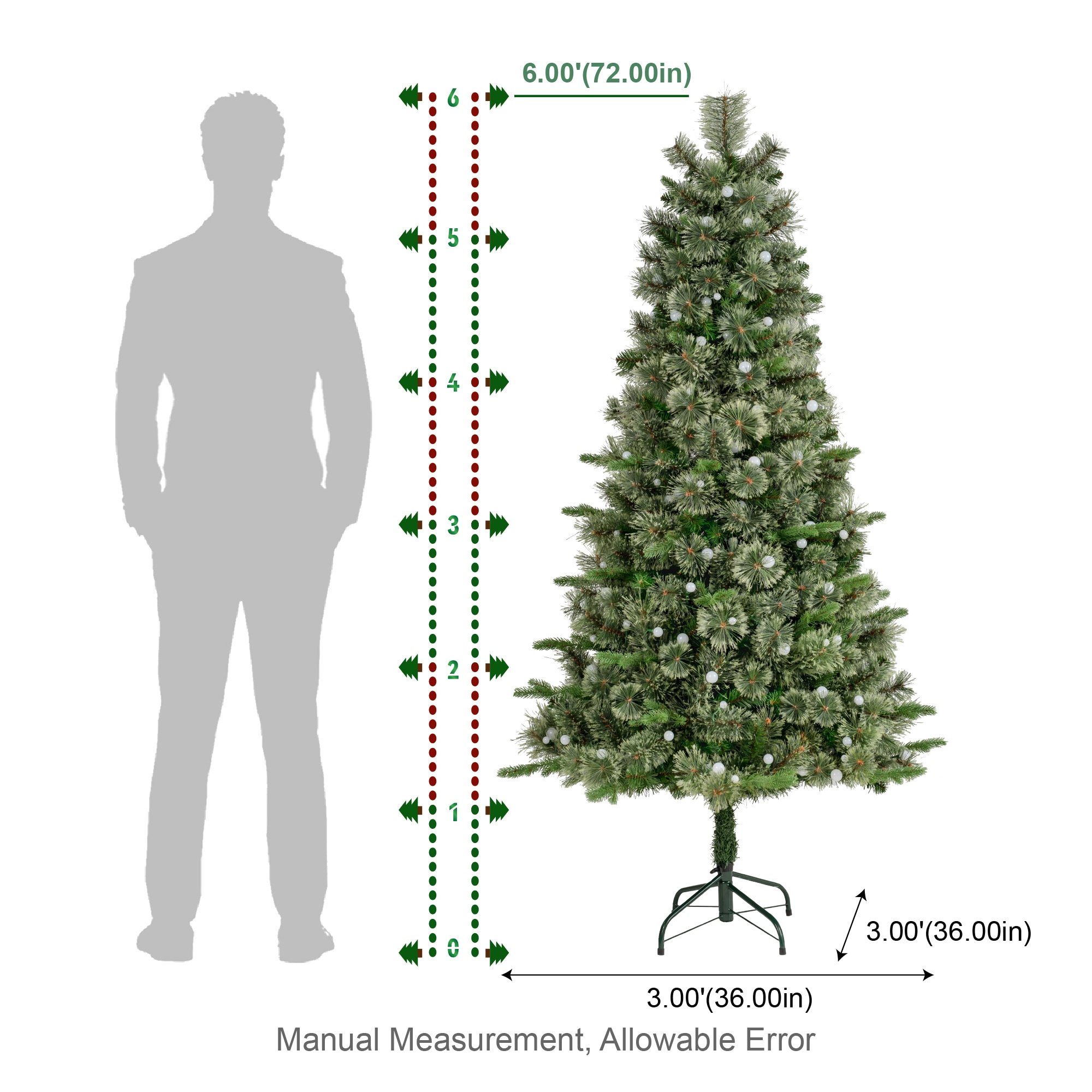 Glitzhome 2014600217 Artificial-Christmas-Trees - View #2