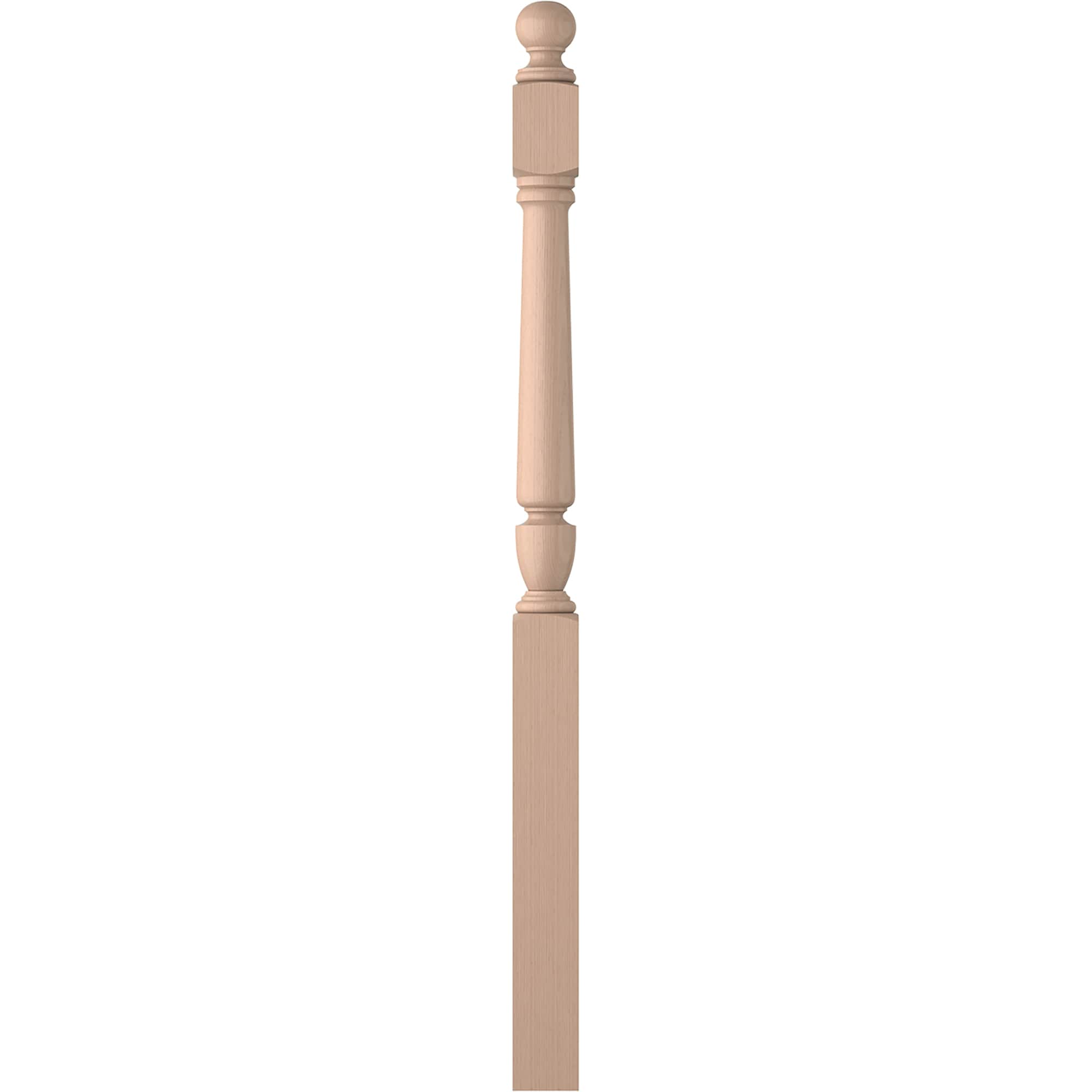 L.J. Smith Stair Systems LJP-3042BT-M 3.5-in x 57.75-in Unfinished Maple Starting Stair Newel Post
