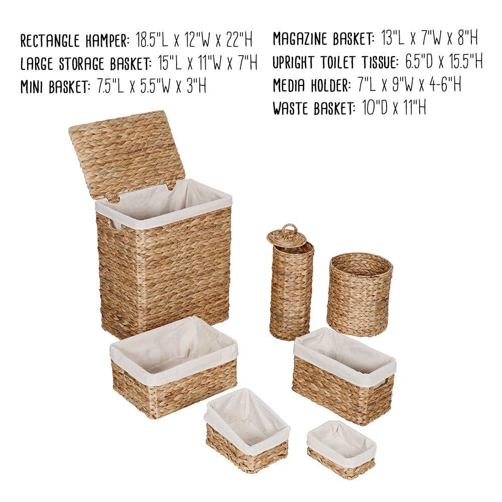 Toilet Paper Storage Basket for Bathroom Organizing, Rectangular
