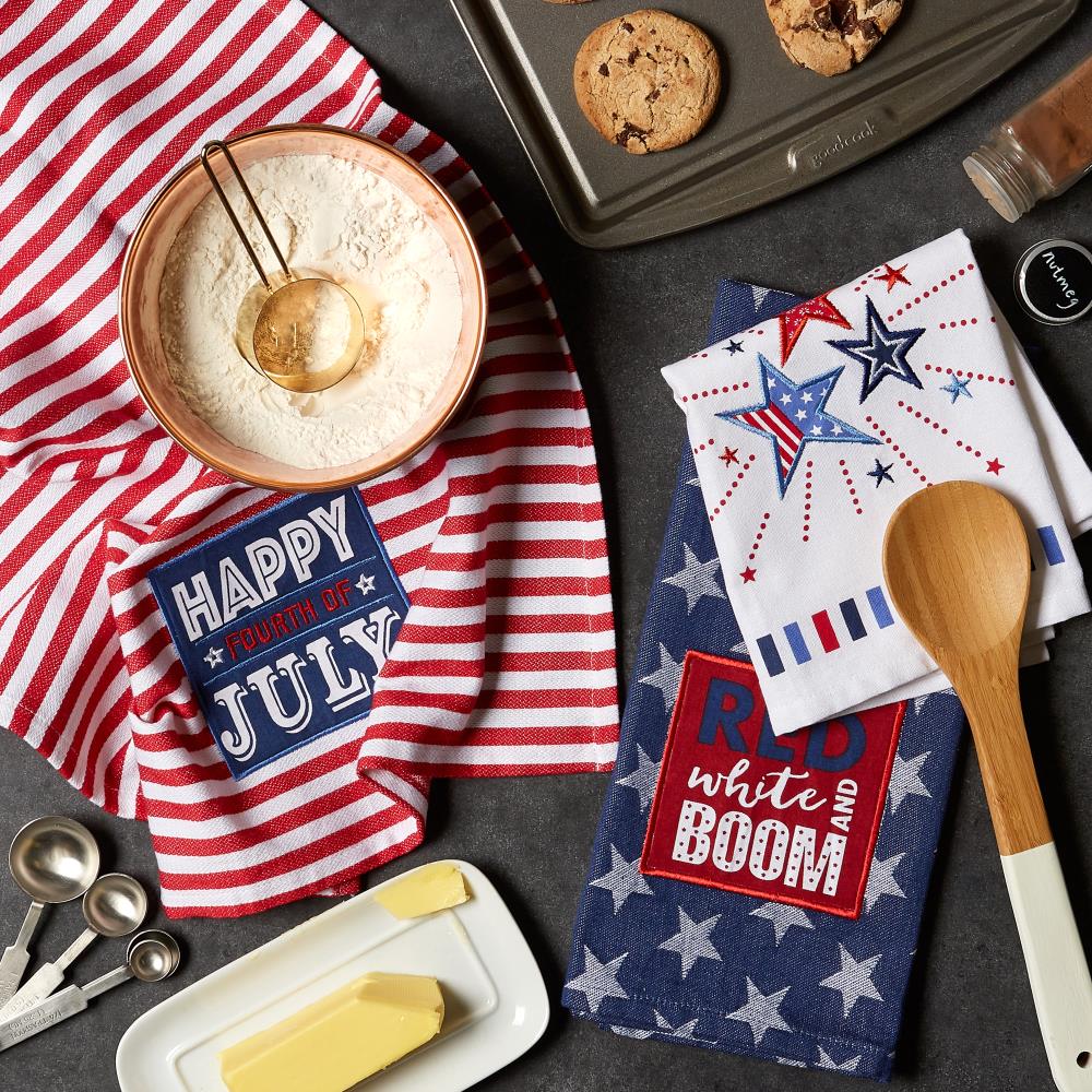 DII Happy Fourth of July Embellished Dishtowel Set/3 in the Kitchen ...