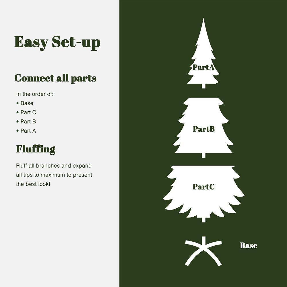 LuxenHome WHAP2565-6FT Artificial-Christmas-Trees - View #3