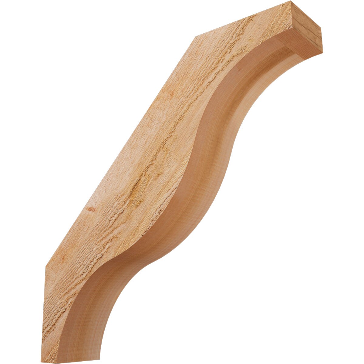 Ekena Millwork BRC04X20X20FST00RWR 4-in x 20-in x 20-in Western Red Cedar Unfinished Wood Funston Rough Sawn Knee Brace