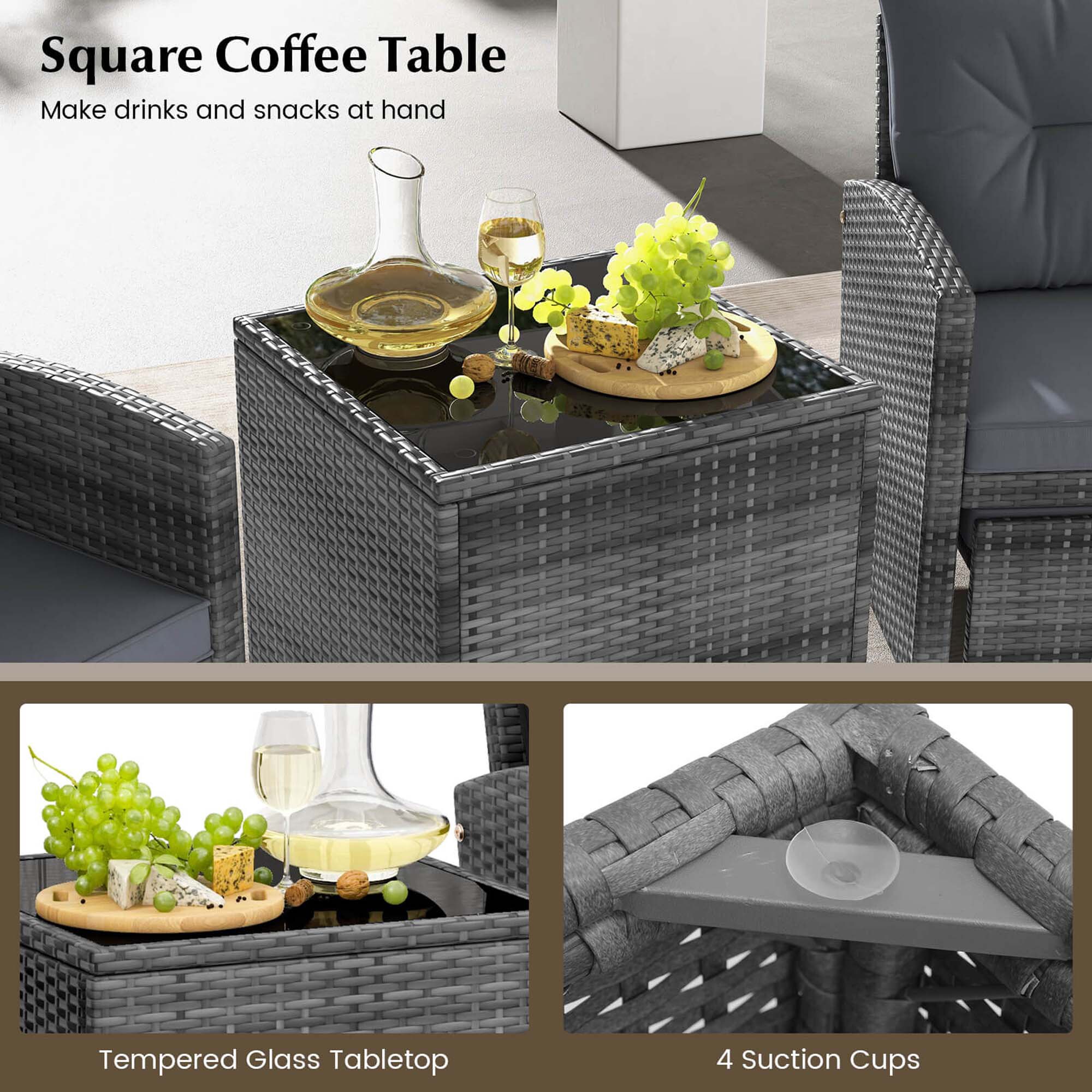 Costway HCST02142 Patio-Conversation-Sets - View #7