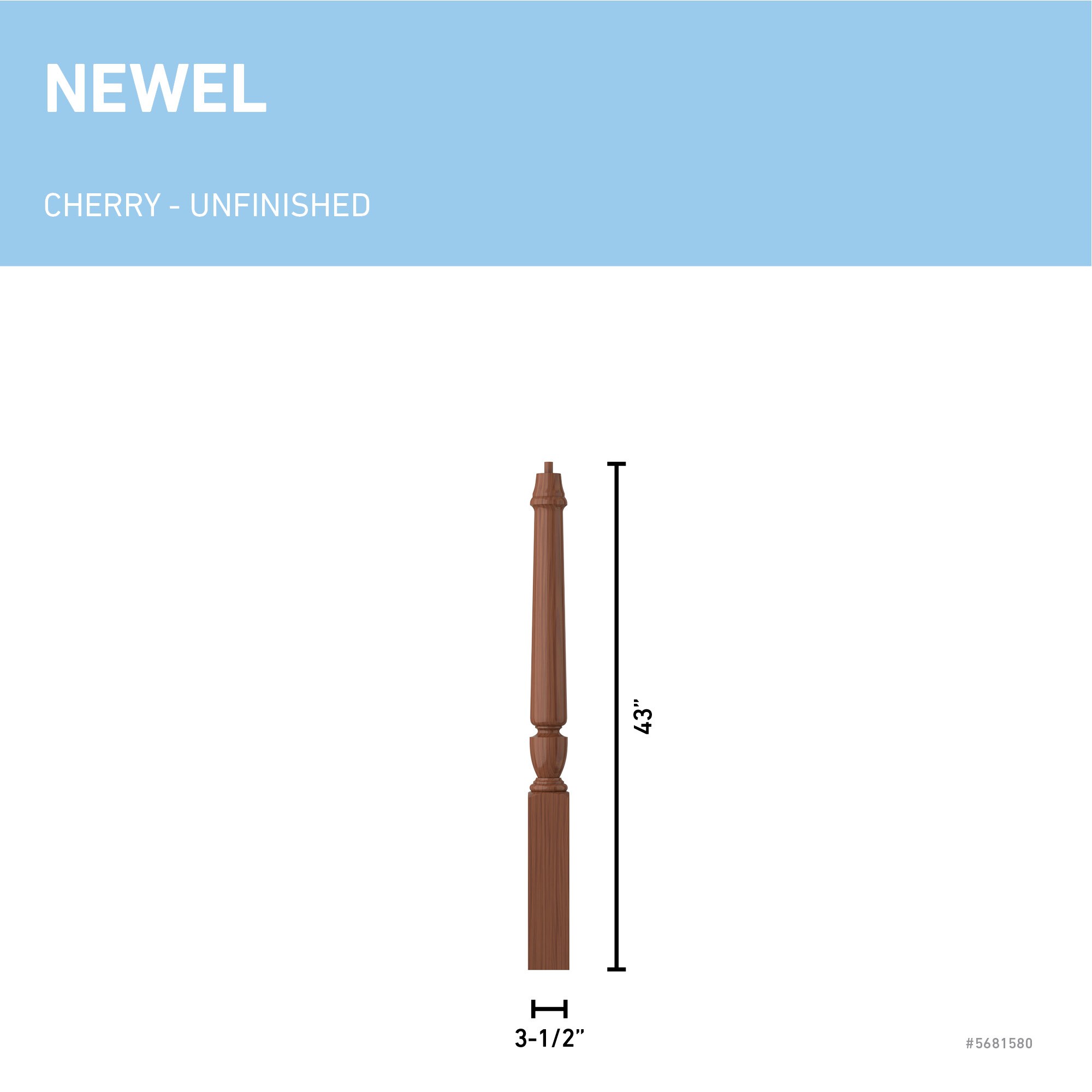 L.J. Smith Stair Systems LJP-3010-C Interior-Stairpart-Newel-Posts - View #3