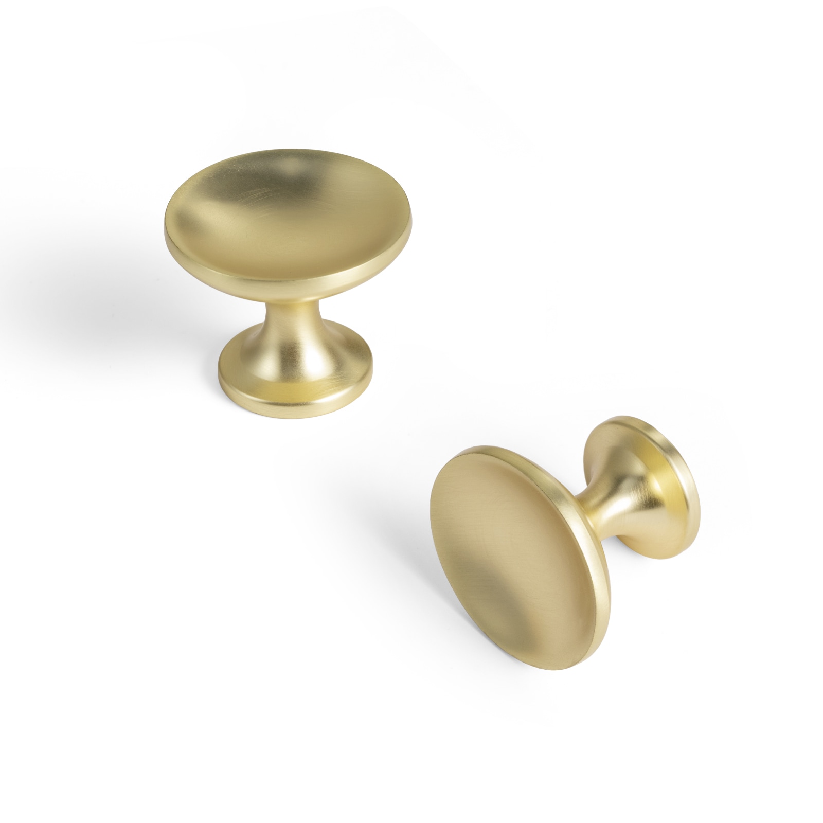 Miaokesen 6655TLS-DK 1-3/10-in Light Brushed Brass Mushroom Modern Cabinet Knob 6 -Pack