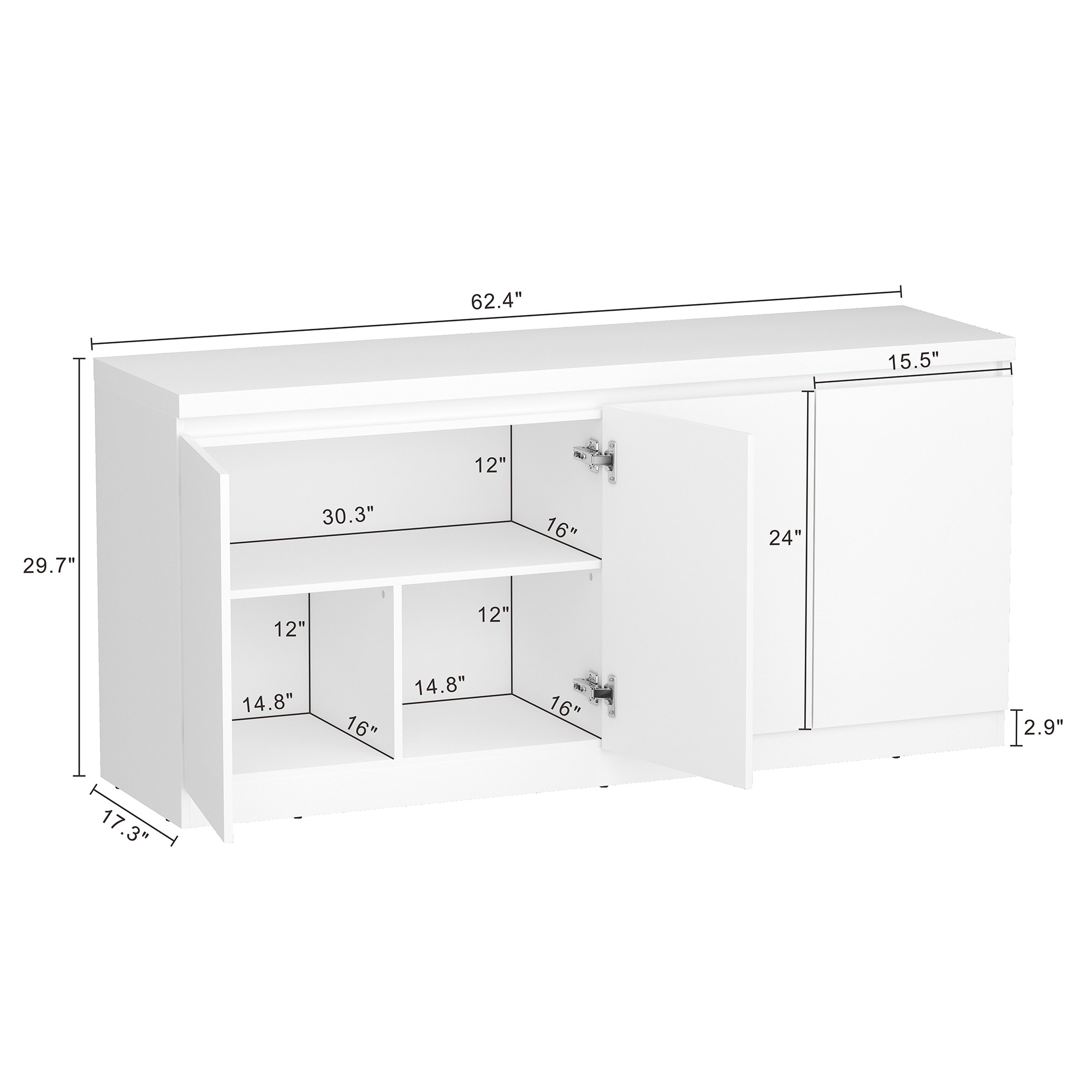 Manhattan Comfort 100652 Dining-Kitchen-Storarge - View #3