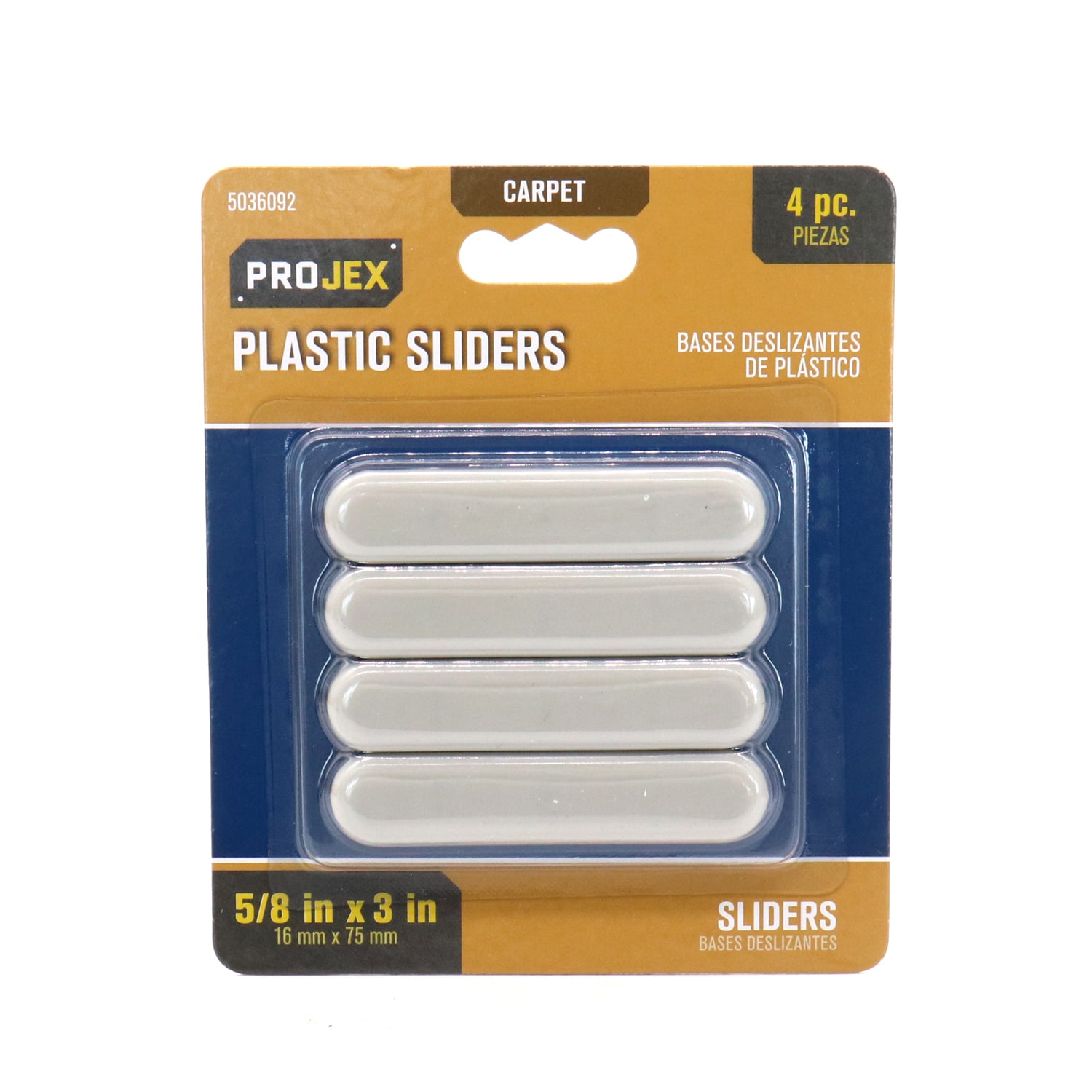 Projex  Brown 1 in. Nail On Plastic Chair Glide 4 pk