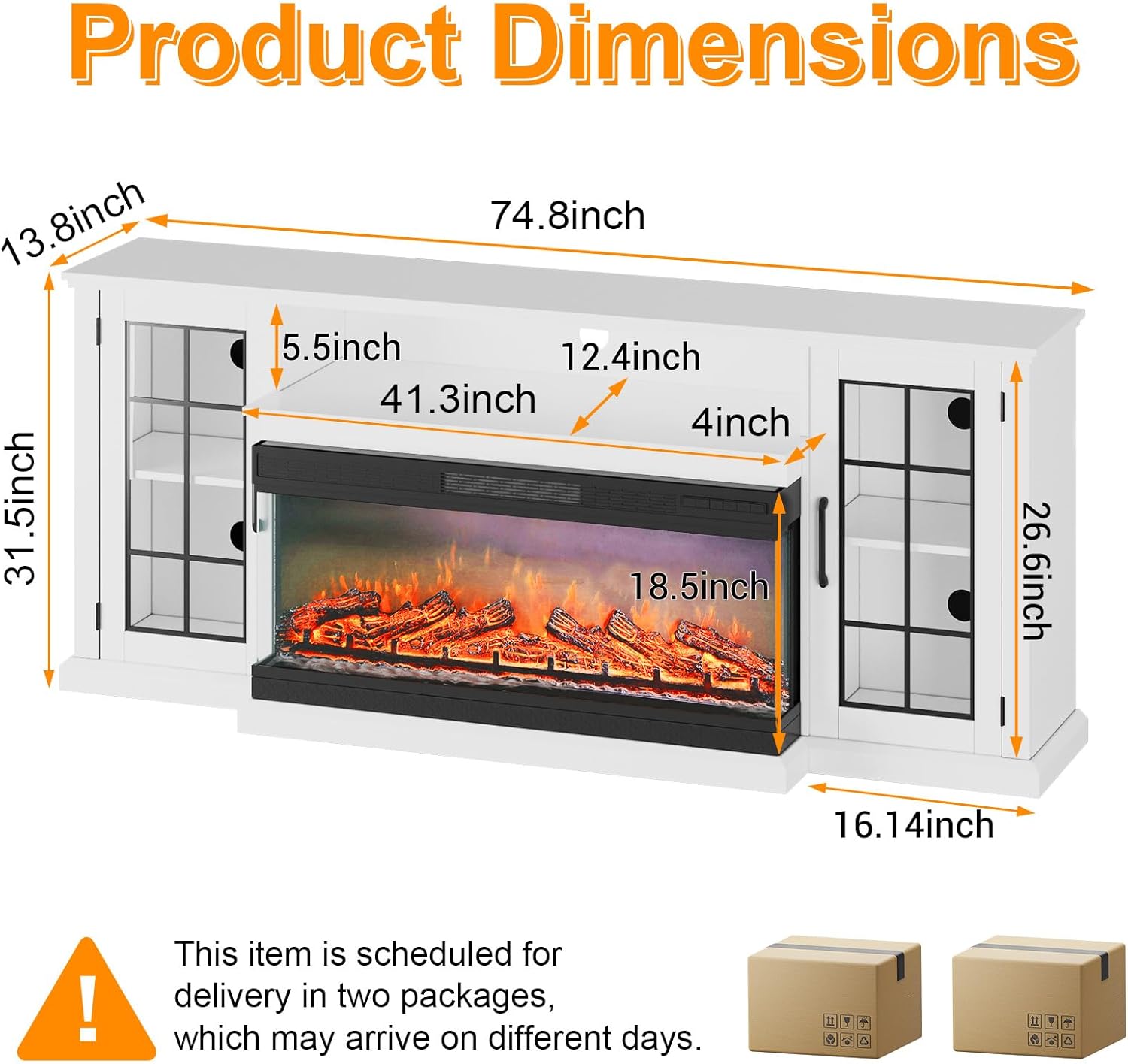 Qeetex DBL-PHK-34J5FXYJ Electric-Fireplaces - View #2