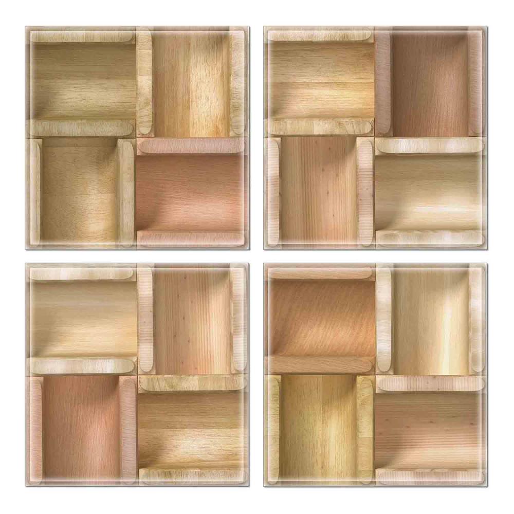 Instant Mosaic 5450103 Upscale Designs 32-Pack Multicolor 6-in x 6-in Glossy Glass Random Wall Tile