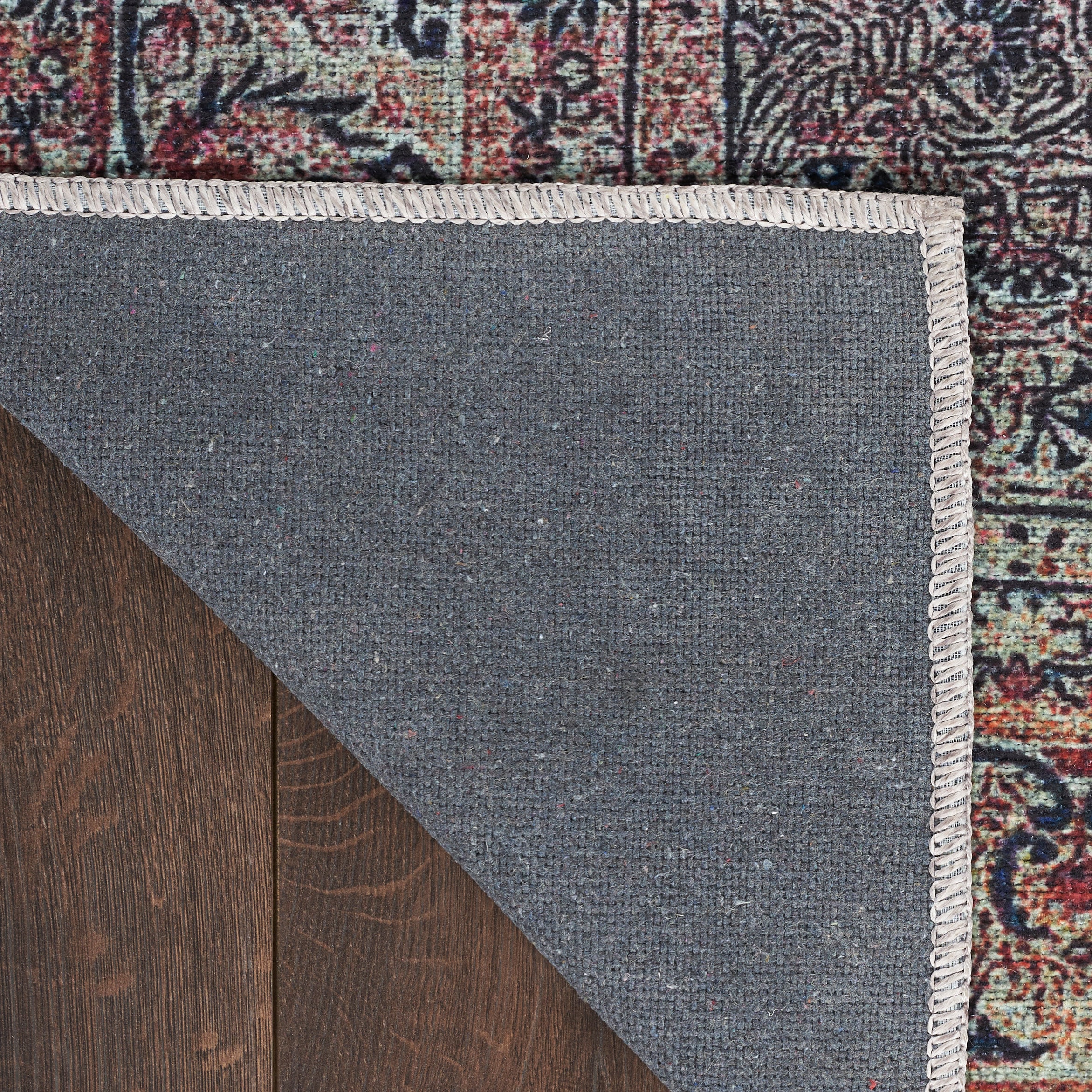 Emerald Vintage Flatwoven 5' x 7' Synthetic Easy Care Rug