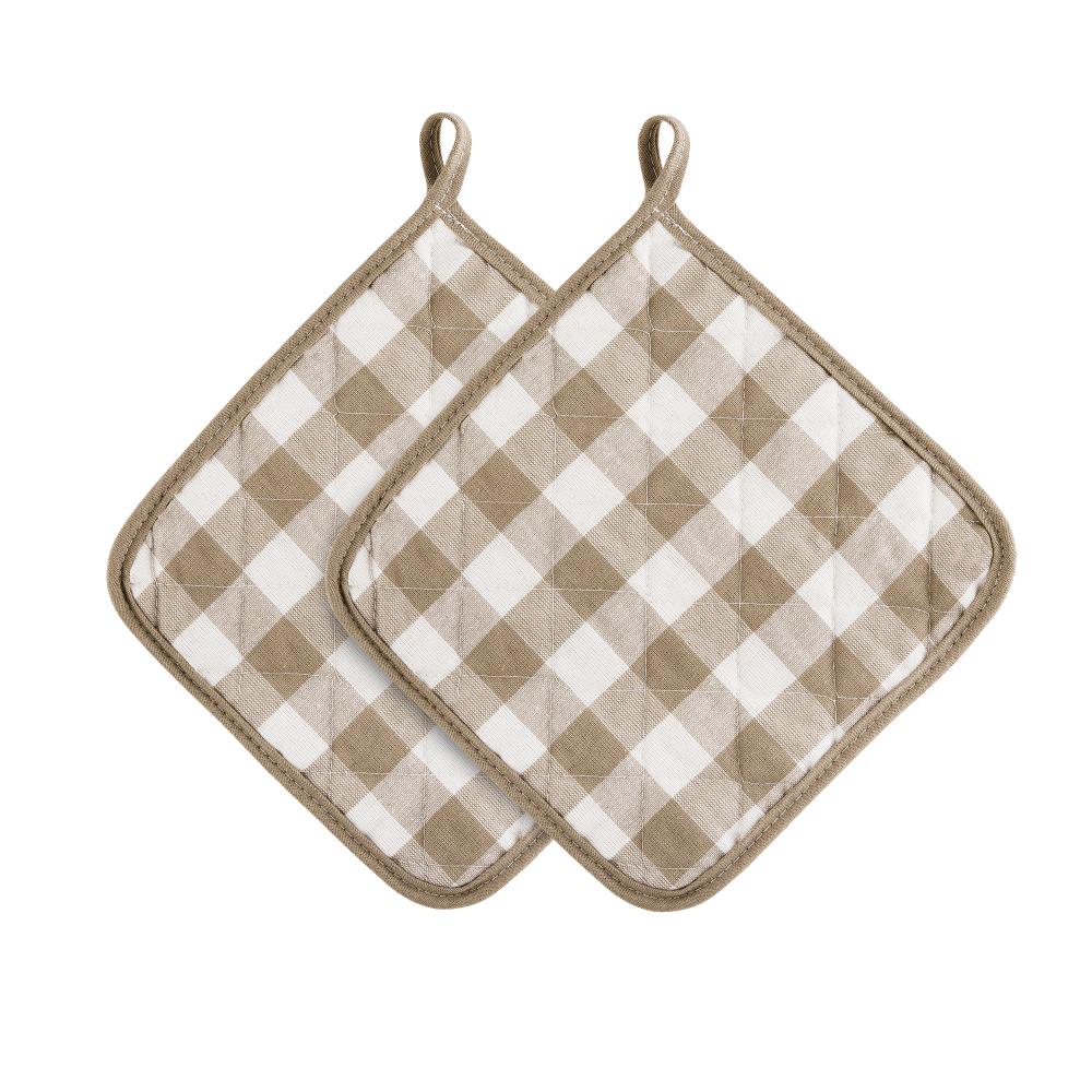 at Home 2-Piece Mini Oven Mitt Set, Taupe