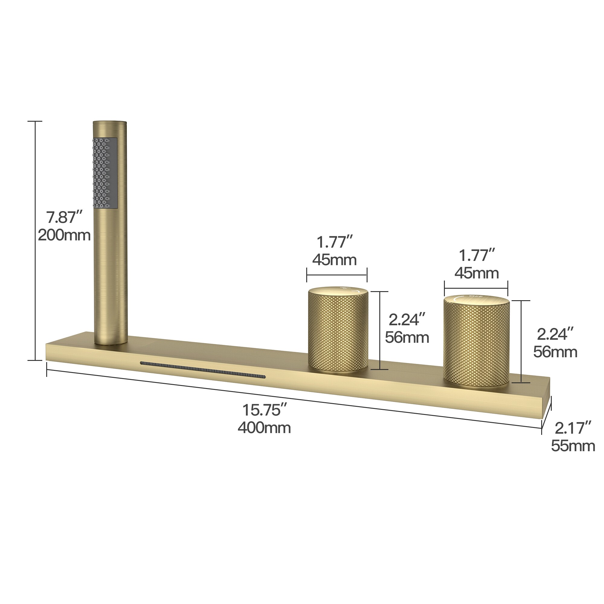 CASAINC TC05-ORB Roman-Tub-Faucets - View #5