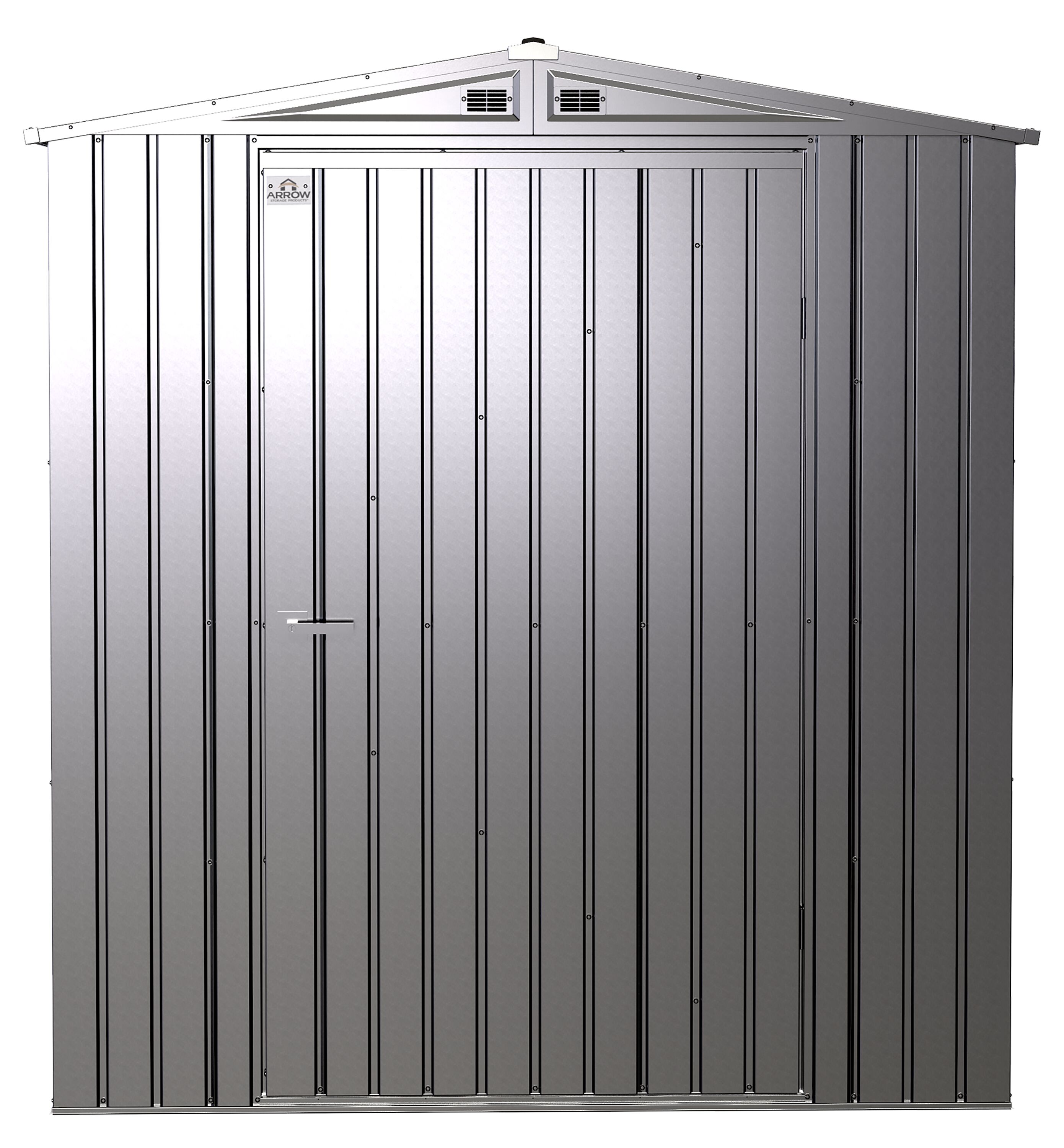 6 ft x 6 ft Silver Galvalume Steel Portable Storage Shed