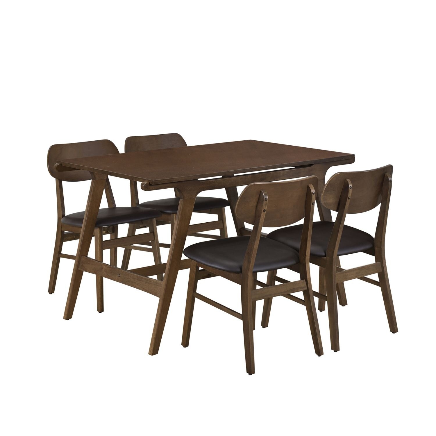 JASMODER Brown Contemporary/Modern Dining Room Set with Rectangular ...