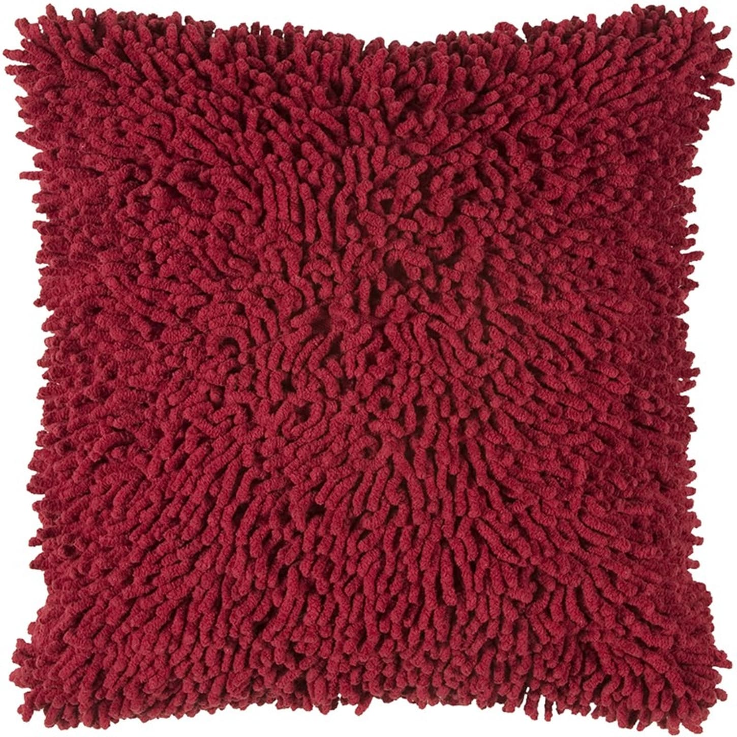 HomeRoots 4000403112 18-in x 18-in Red Square Indoor Decorative Pillow
