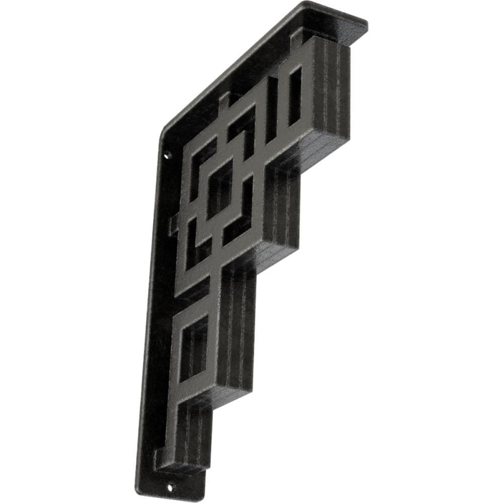 Ekena Millwork BKTM02X07X10TERAPW Eris 7.5-in x 2-in x 10-in Gray Wrought iron Mounting bracket