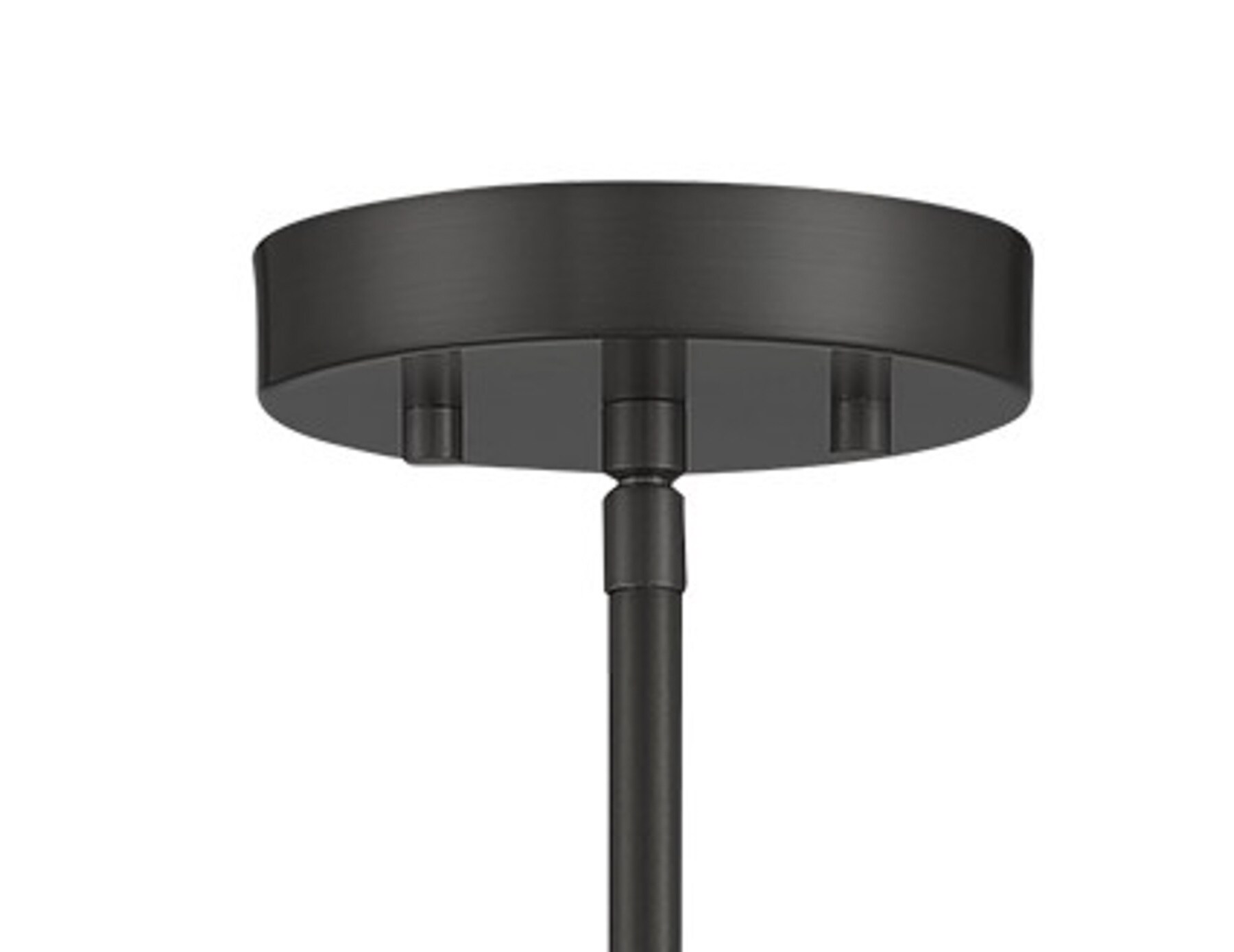 Coal Black 3-Light Clear Glass Pendant Chandelier