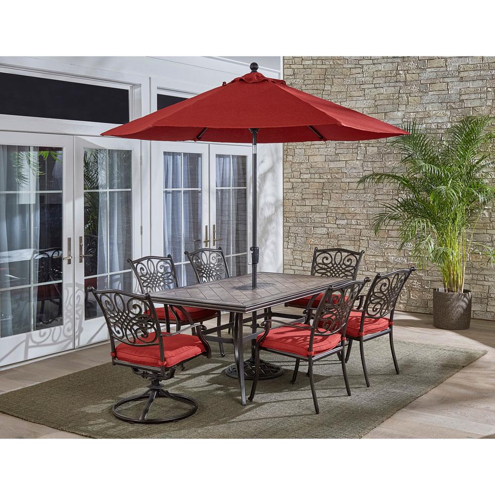 Hanover MONDN7PCSW-RED-SU Patio-Dining-Sets - View #9
