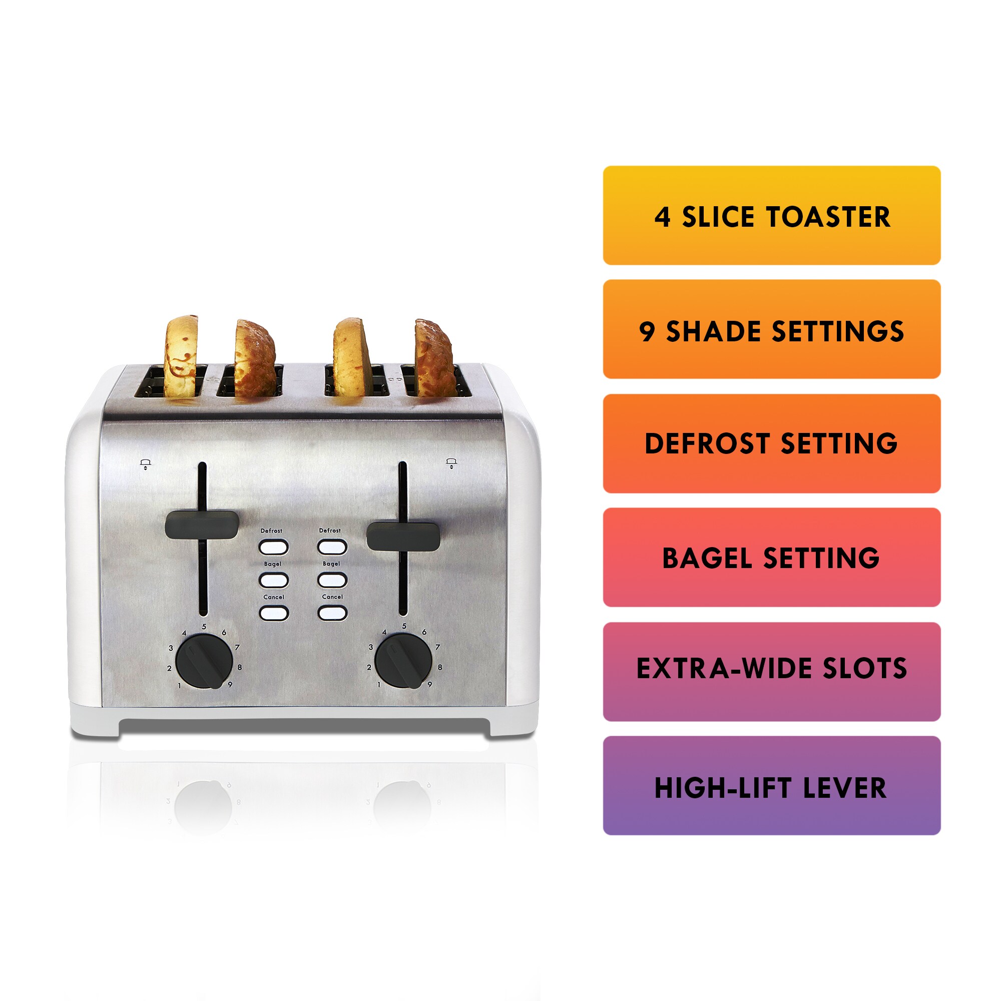 Shop Toasters: Buy a 4-Slice Toaster, TR1400SB