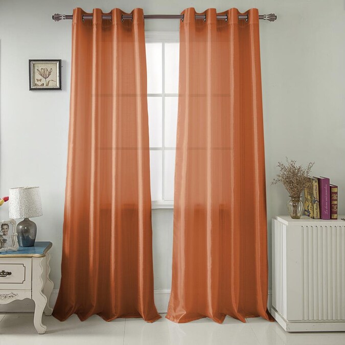 Rt Designers Collection 84 In Neon, Orange Grommet Curtains