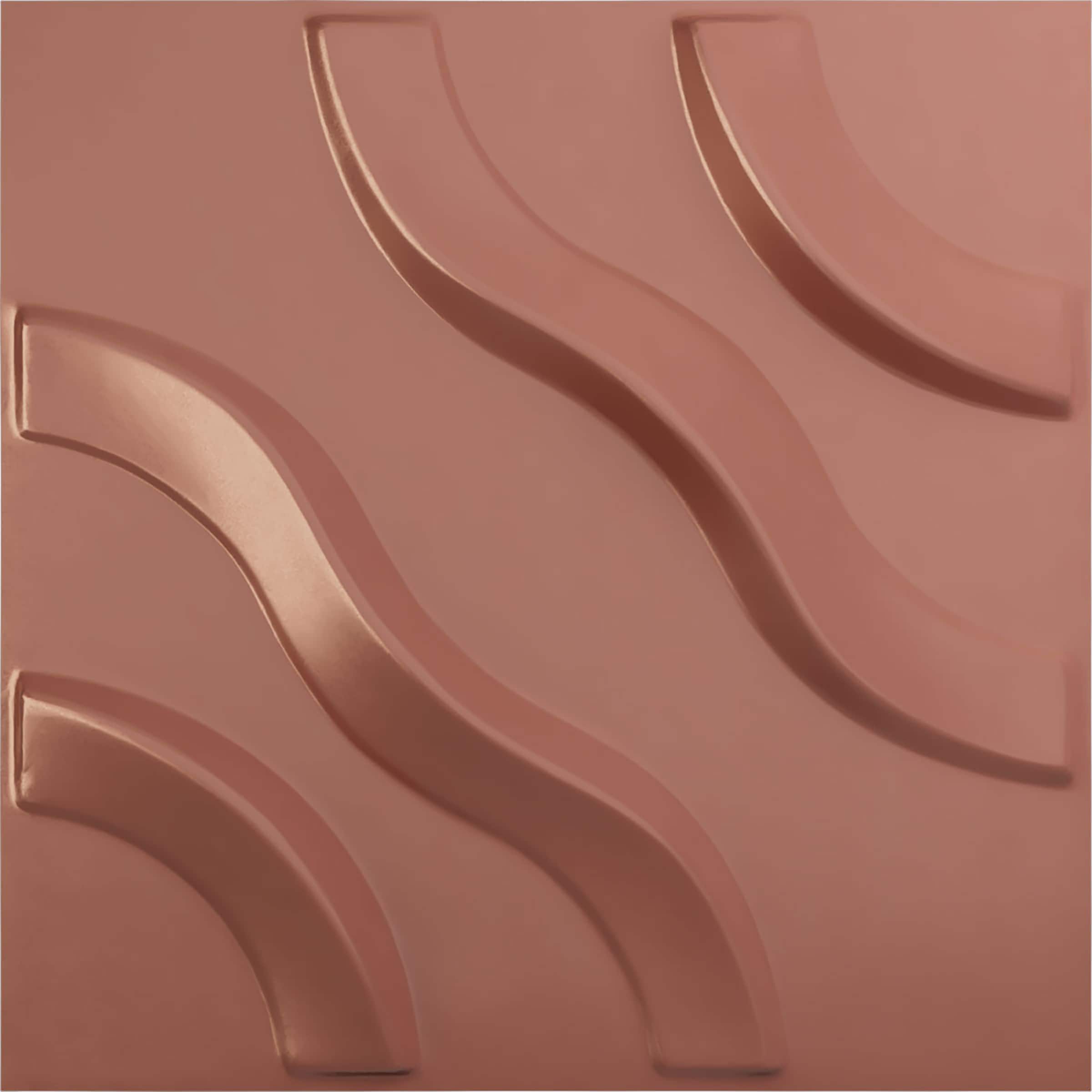 Ekena Millwork WP12X12LAFCP 11-7/8-in x 11-7/8-in Embossed Paintable/Stainable Pink PVC Wall Panel ( 0.98-sq ft )