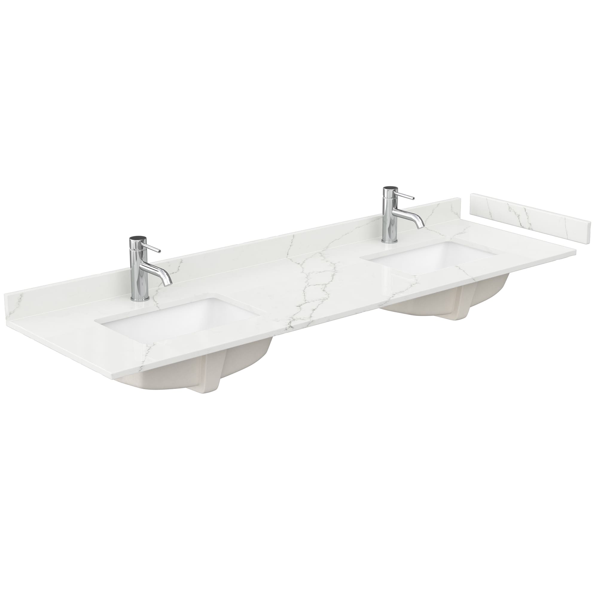 Wyndham Collection Miranda 72-in Dark Blue Undermount Double Sink ...