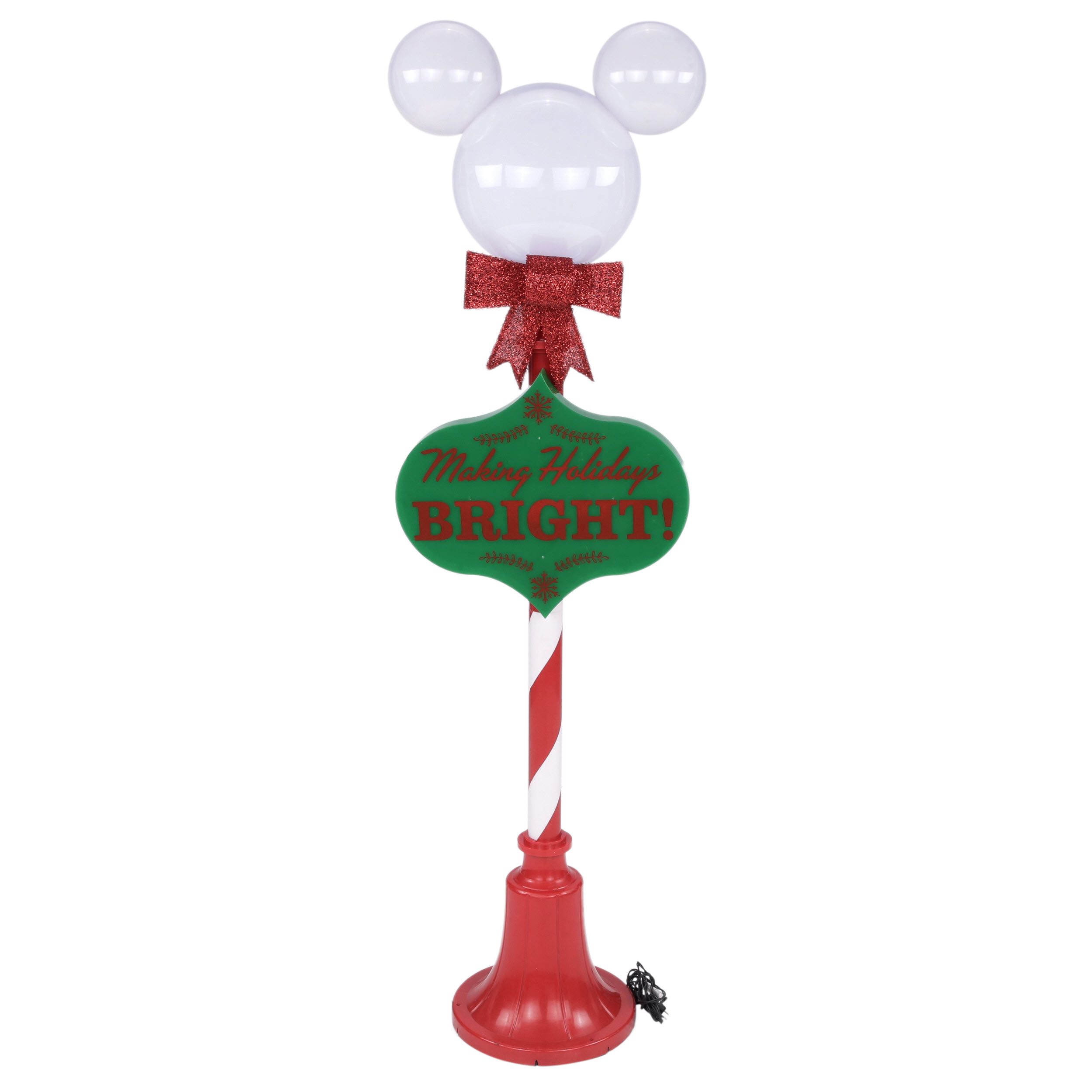 Disney magic holiday mickey mouse illumiflame led projection lamp post newest