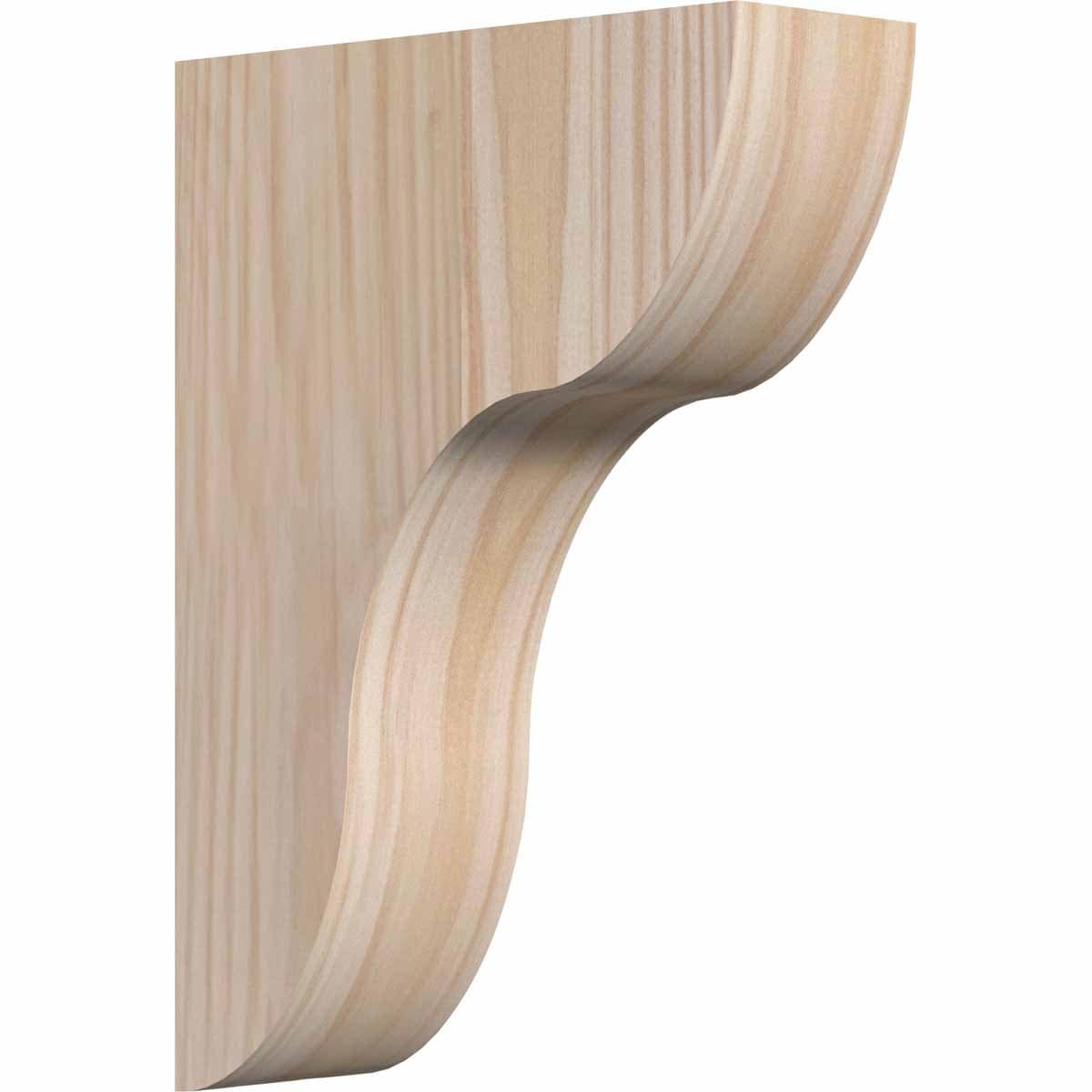 Ekena Millwork COR04X10X14CAR00SDF 3.5-in x 10-in x 14-in Carmel Unfinished Douglas fir Wood Paintable/Stainable Corbel