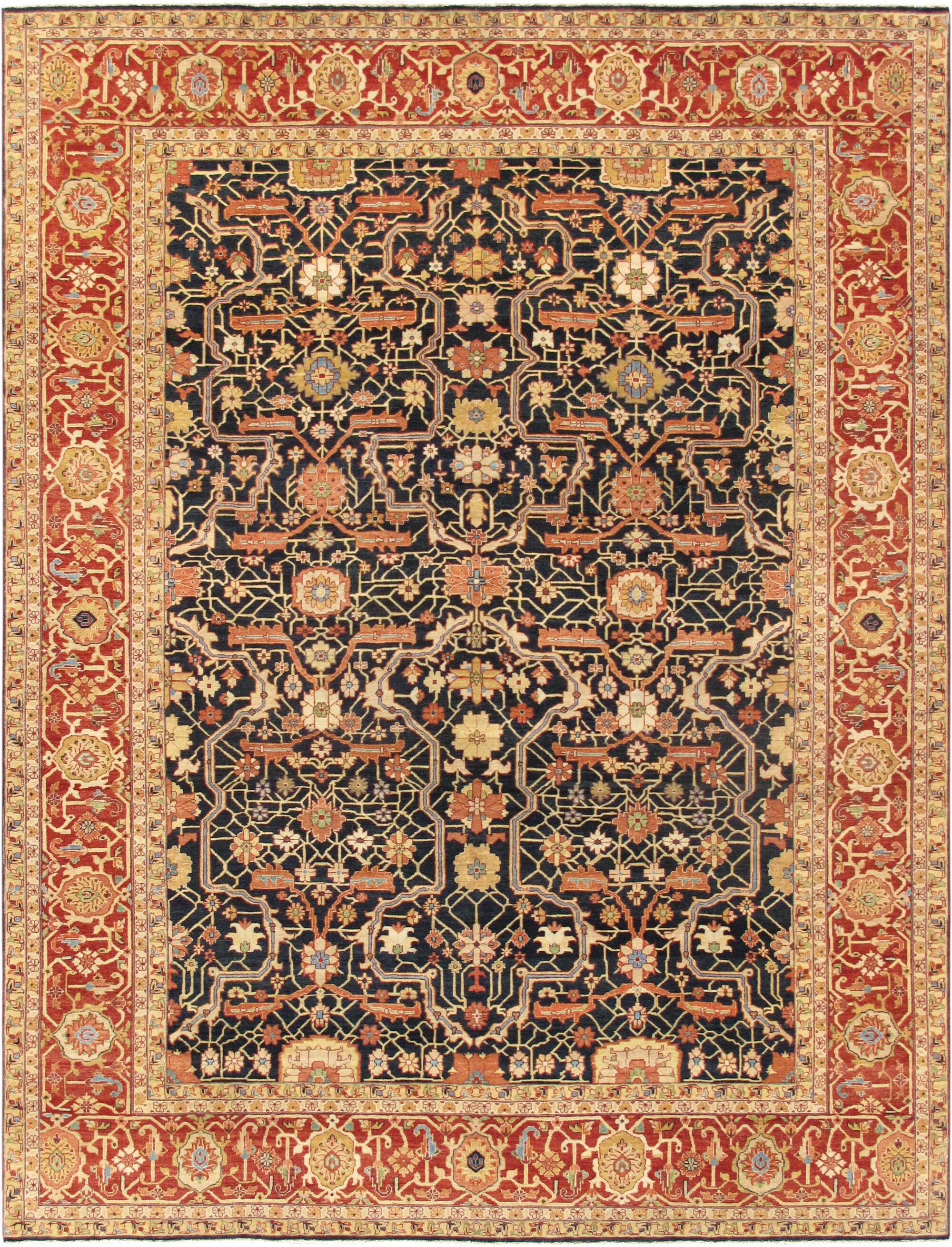 Pasargad Home PS-36N 9X12 Ferehan 9 X 12 Wool Blue Indoor Area Rug