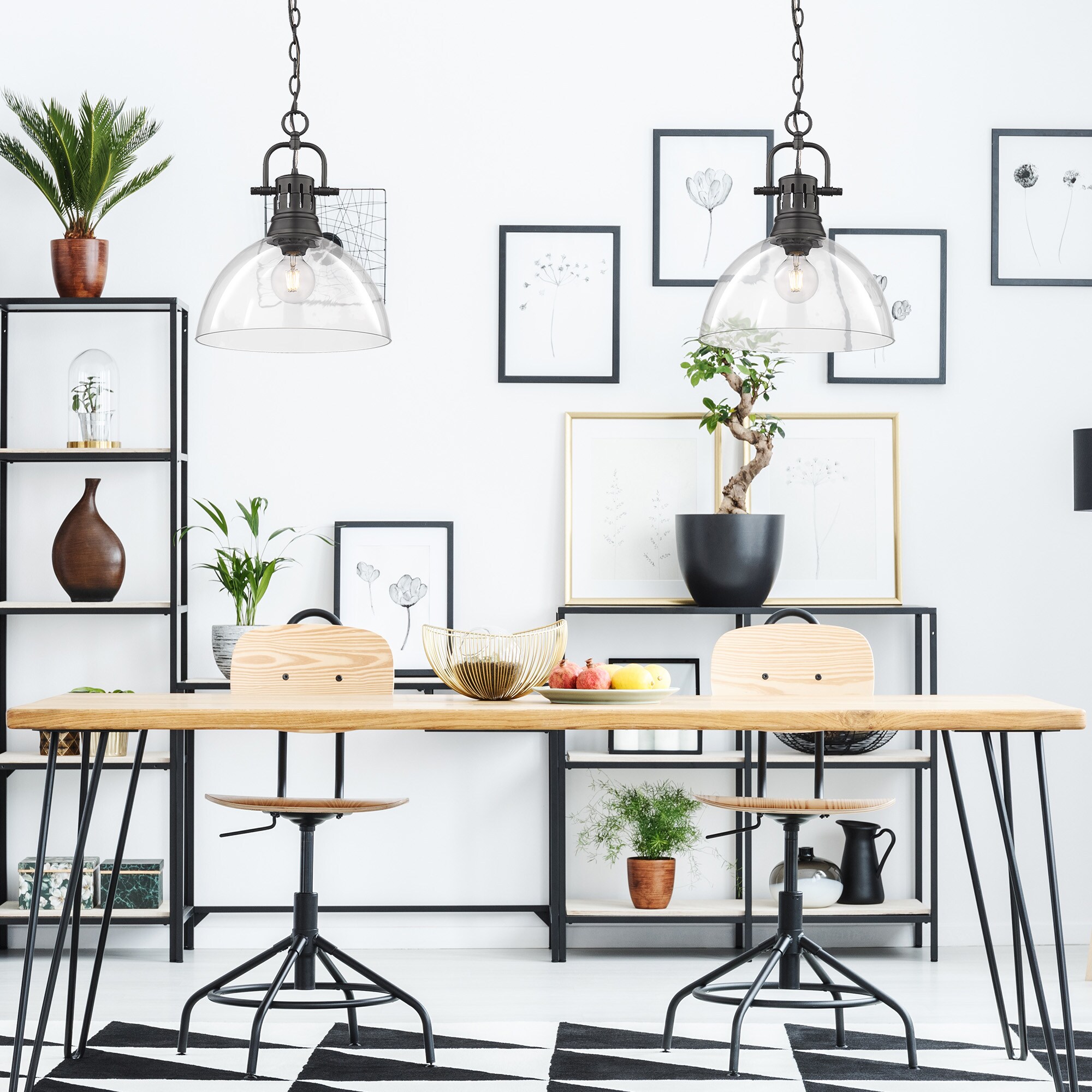 Golden Lighting 3602-L BLK-CLR Pendant-Lights - View #6
