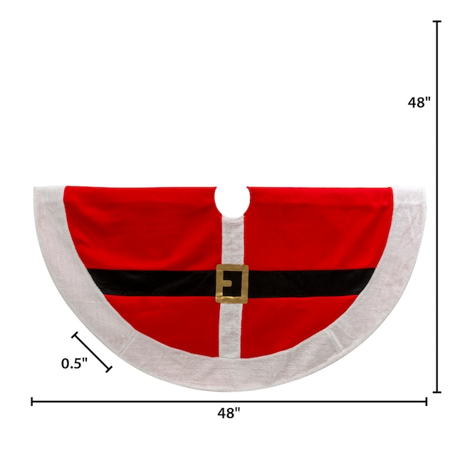 Gerson International 48-in Red Tree Skirt in the Christmas Tree Skirts ...