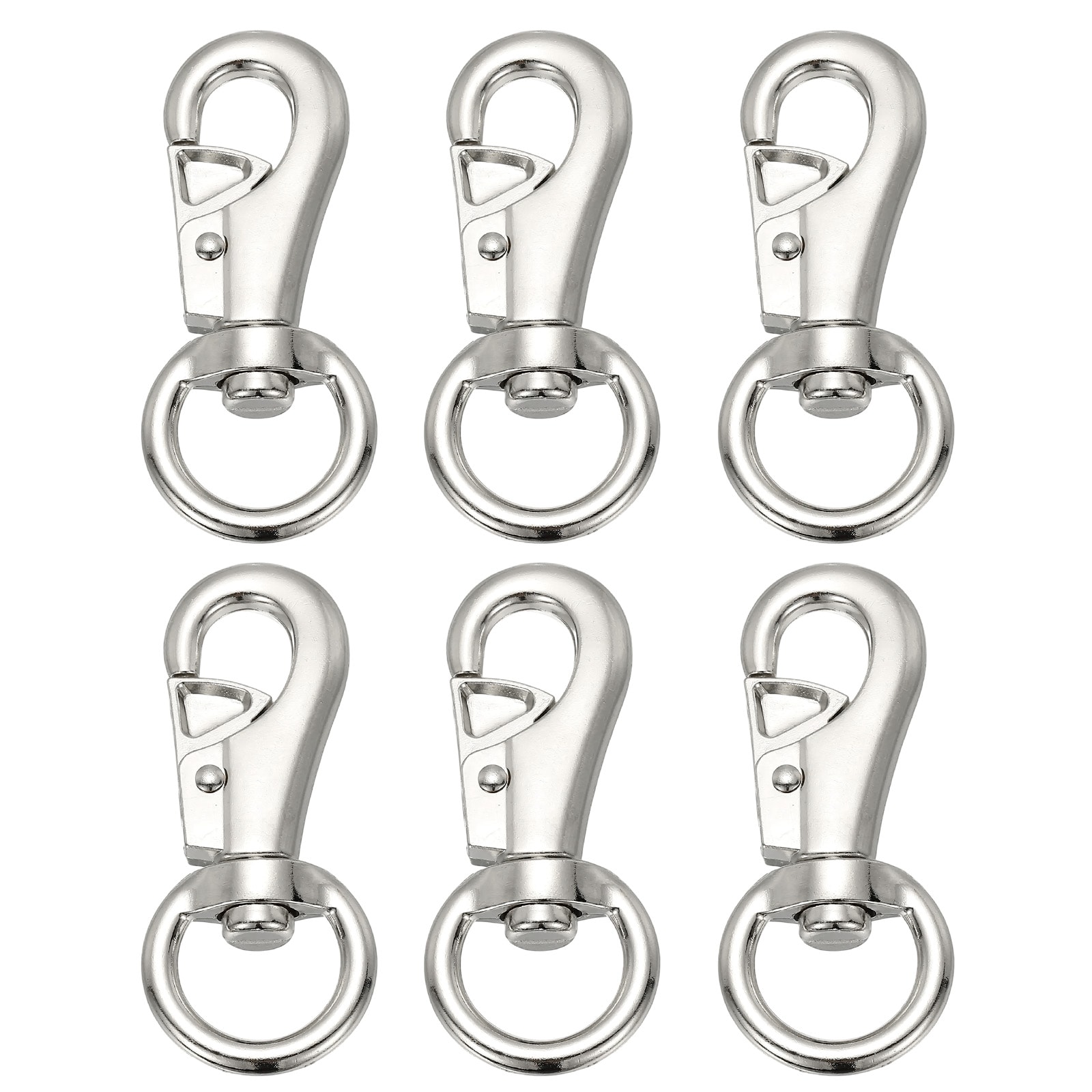 PATIKIL 6Pcs Flag Swivel Snap Clips 3.9 Inch Heavy Duty Alloy Flag Pole Snaps Hooks Stainless Flagpole Accessories for Rope Hardware Key Chain Leash Leather Craft Silver Tone