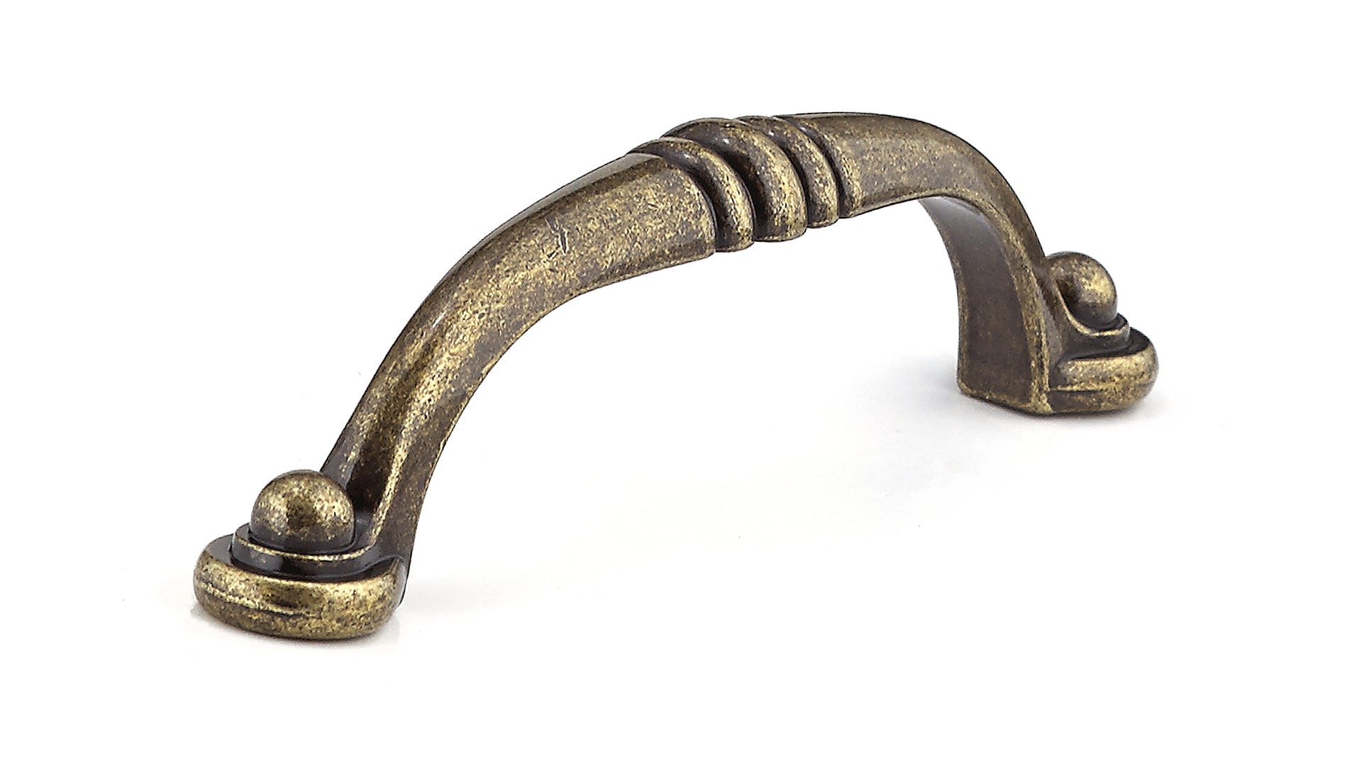 Richelieu BP2373896BB Beloeil 3-3/4-in , 96mm Center to Center Burnished Brass Arch Handle