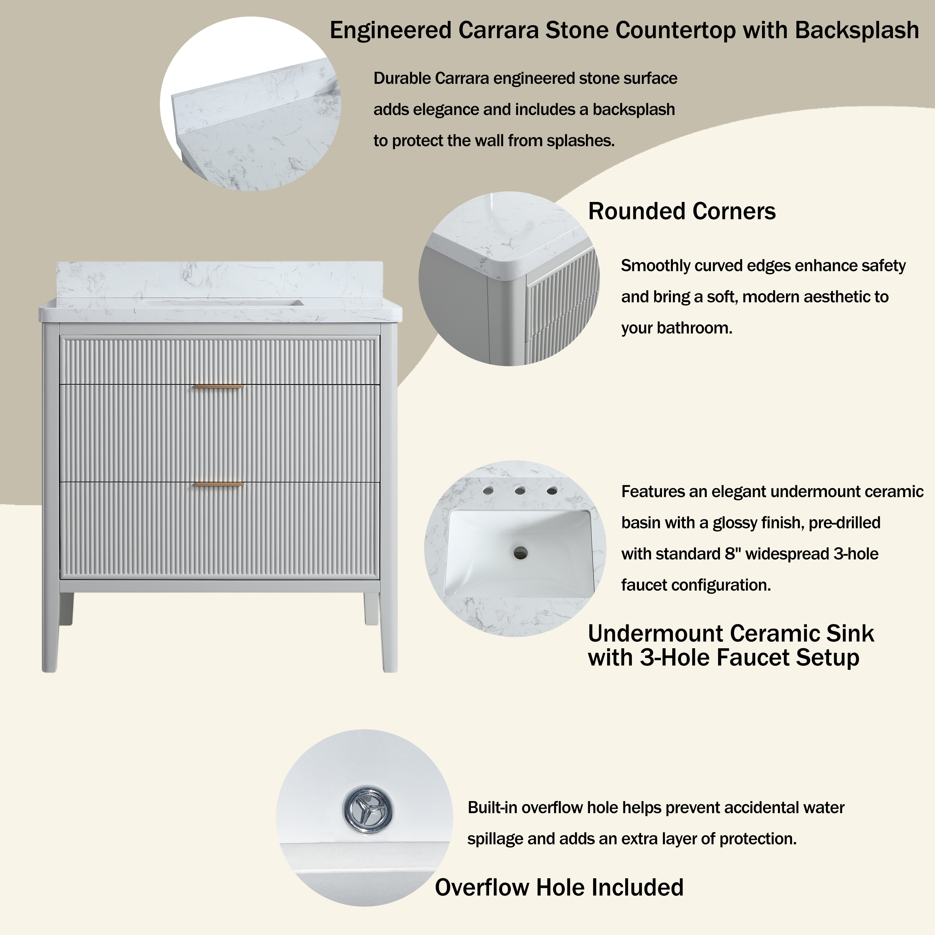 WELLFOR WA-MBF-8448 Bath-Vanity-Combo - View #2