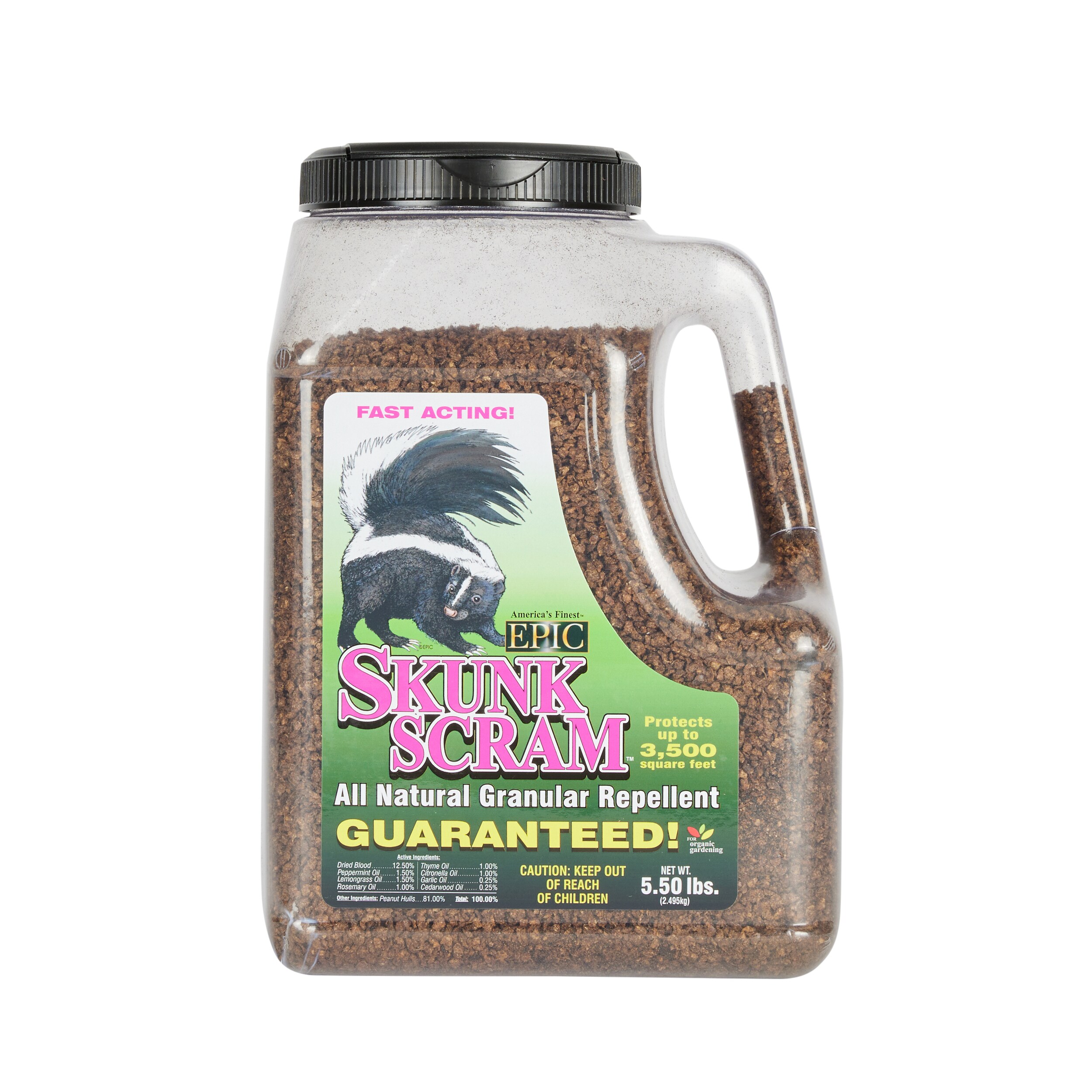 EPIC Skunk Scram 5.5 lb Pest Control Granules - Repellent for Skunks ...