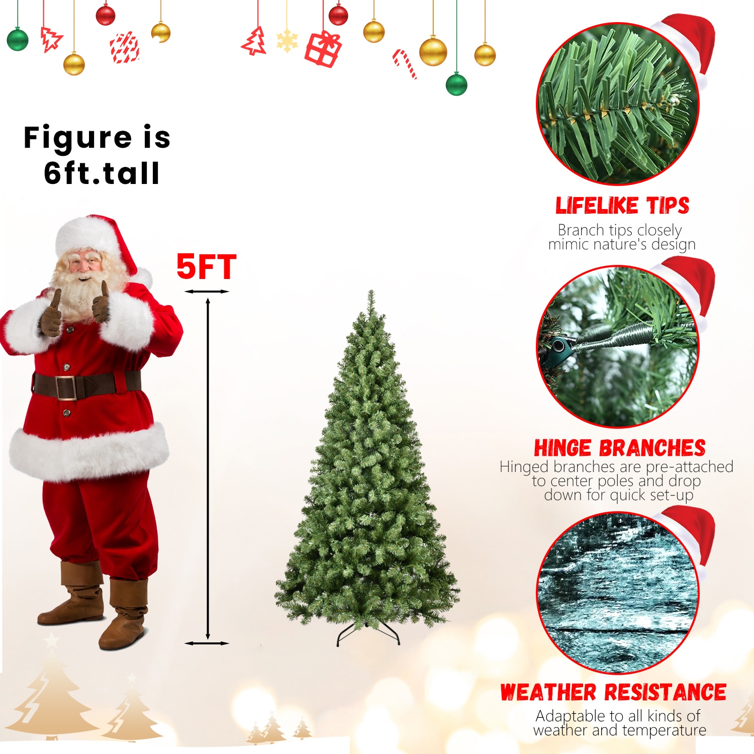 AAZJ NBC-CM64202ML Artificial-Christmas-Trees - View #9