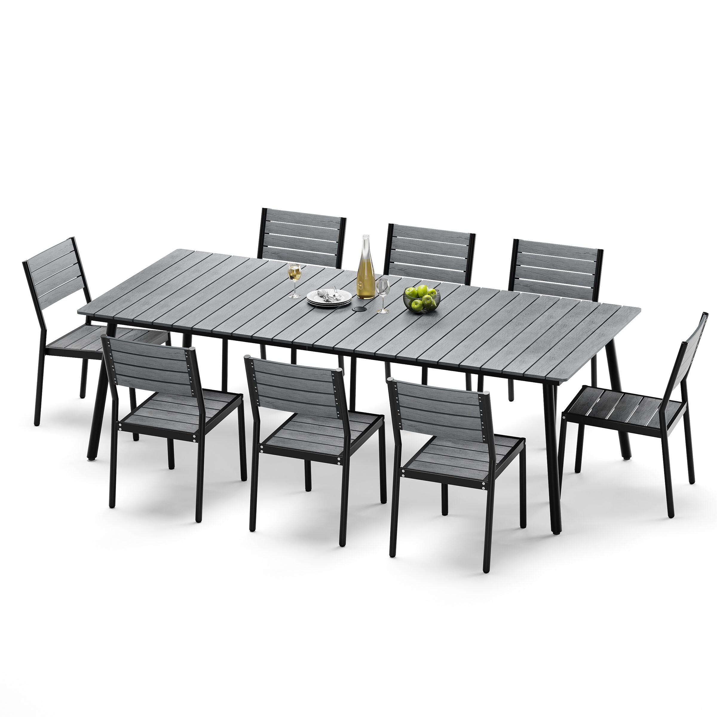 Crestlive Products CL-DC5003GRY-9 Patio-Dining-Sets - View #4