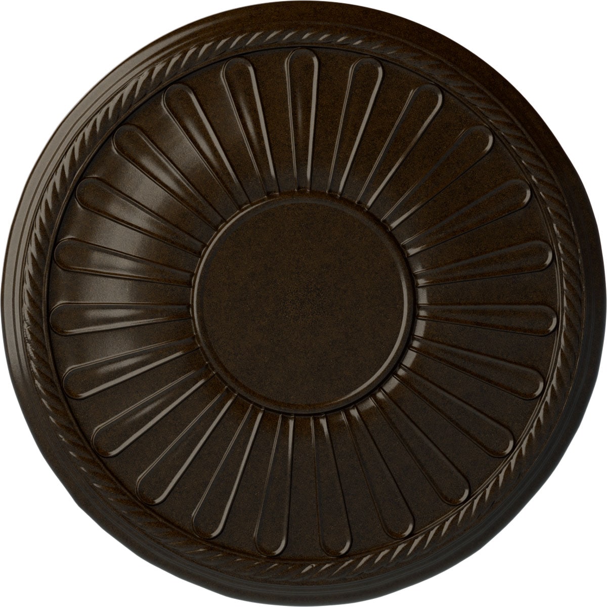 Ekena Millwork CM22LNBZS Leandros 22.875-in W x 22.875-in L Painted Bronze Polyurethane Whole Ceiling Medallion