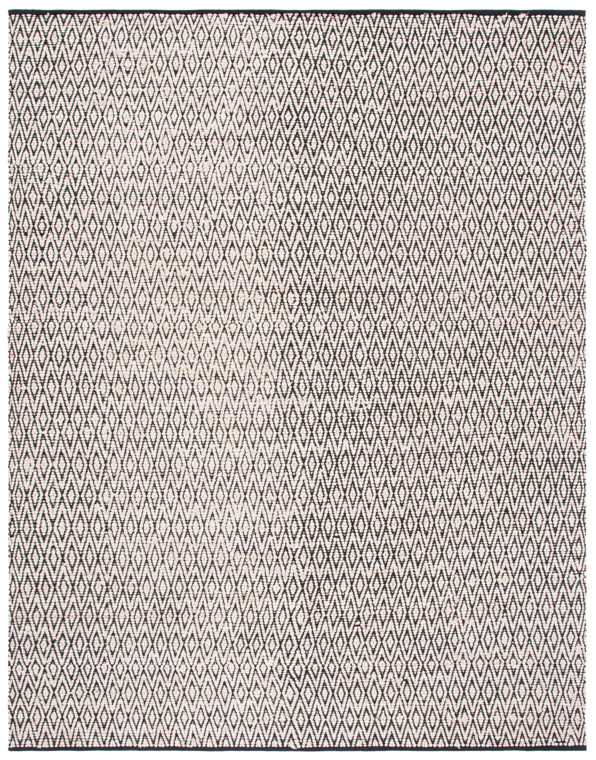 Safavieh MTK621B-8 Montauk Asasha 8 x 10 (ft) Polyester Beige/Black Rectangular Indoor Geometric Bohemian/Eclectic Area rug