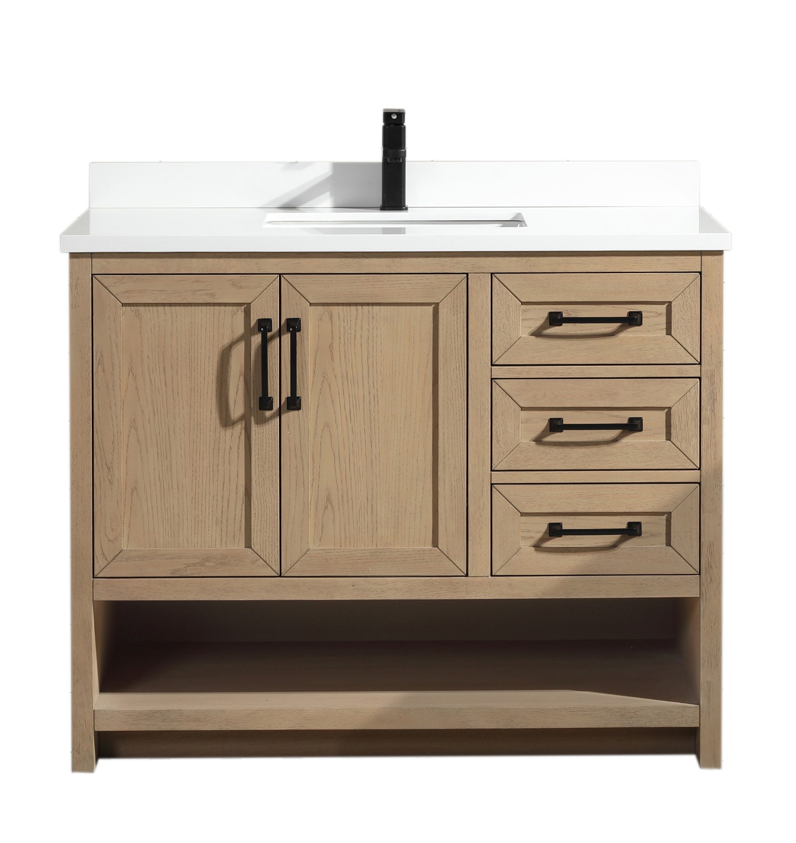 Ari Kitchen & Bath AKB-VENICE-42-OAKGRA Bath-Vanity-Combo - View #2